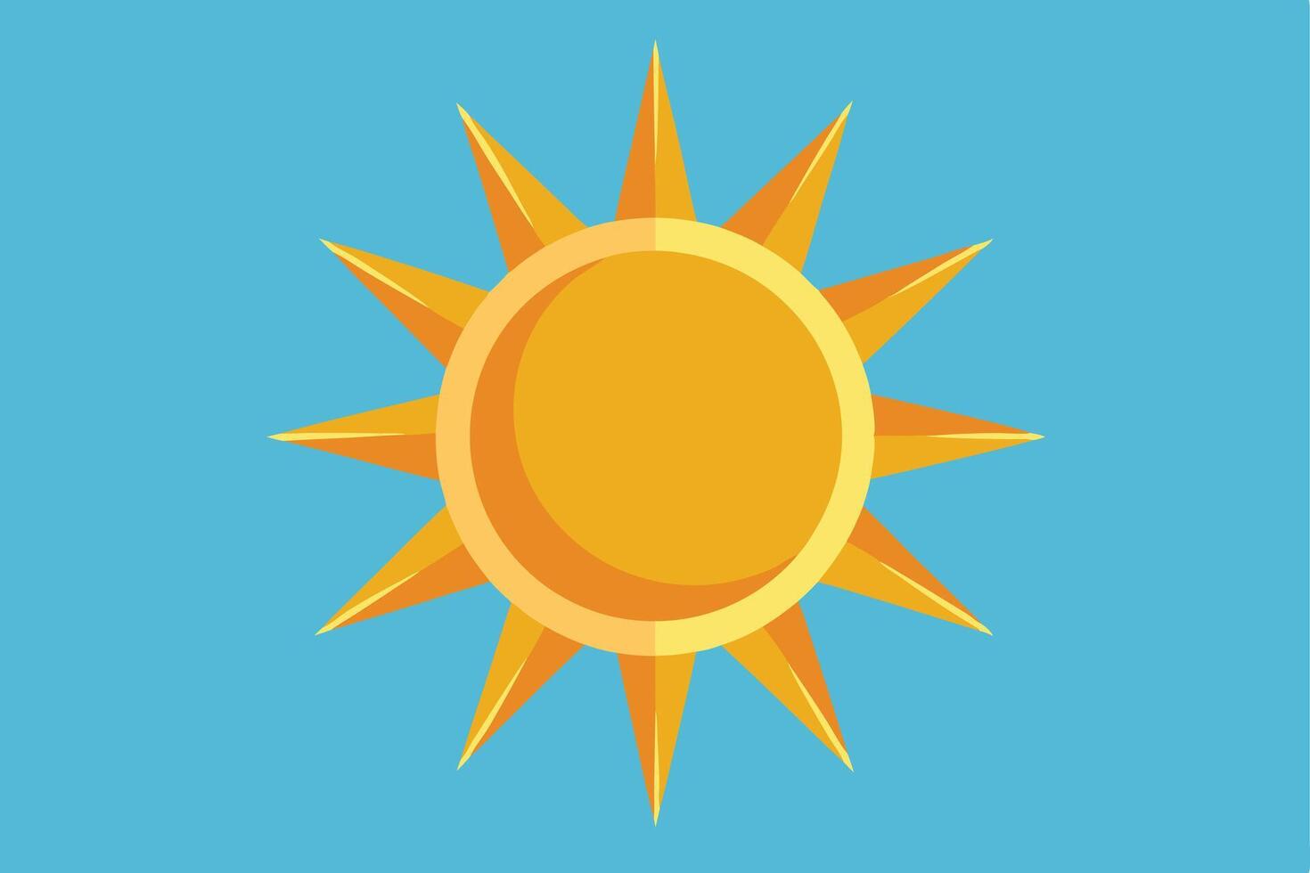 Bright Sunny Day Icon for Weather App or Website vector