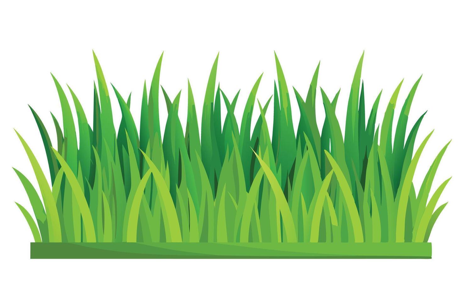 Lush green grass border graphic vector