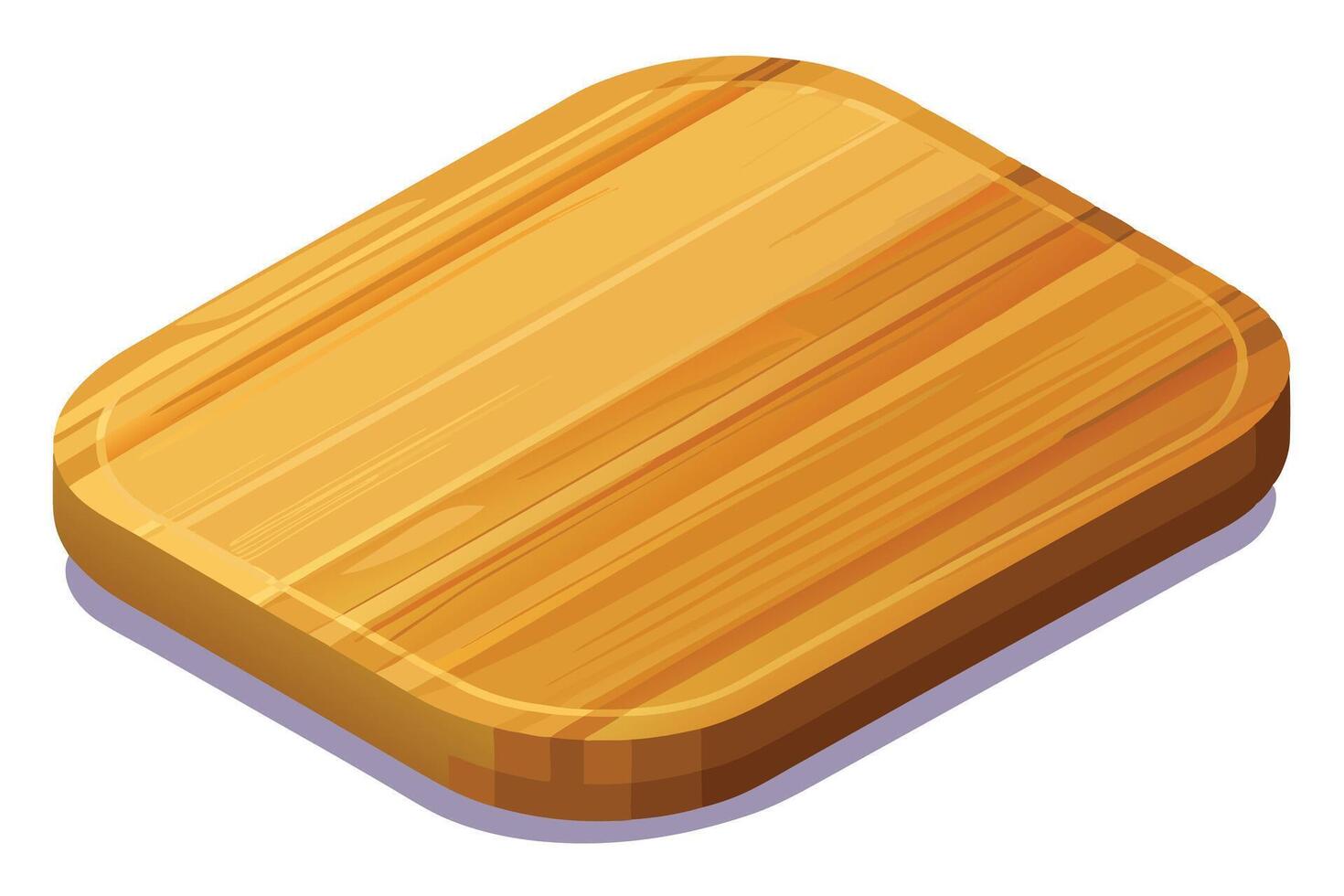 An Illustration of a Light Brown Wooden Cutting Board. vector