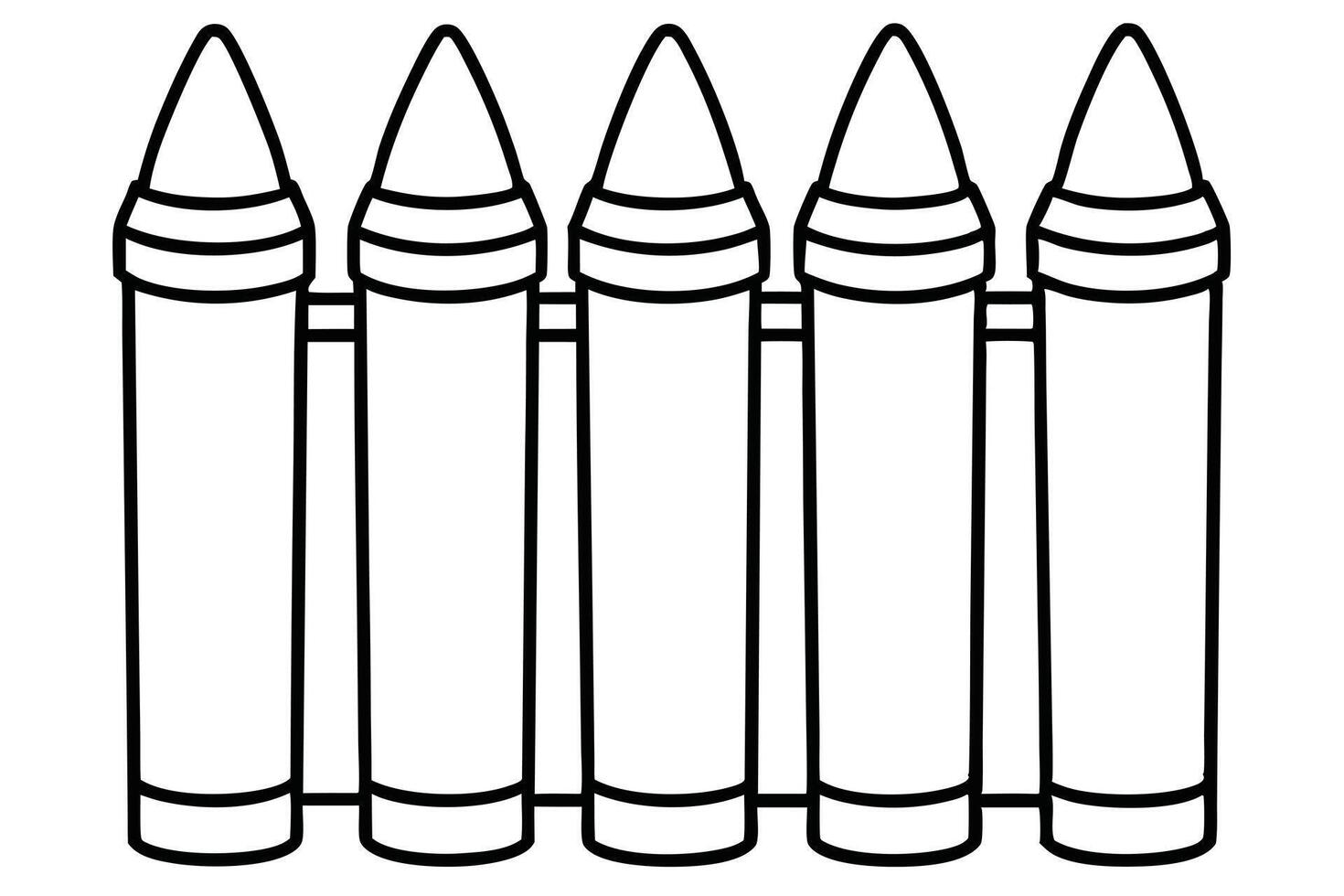 A simple black and white crayon fence outline drawing vector