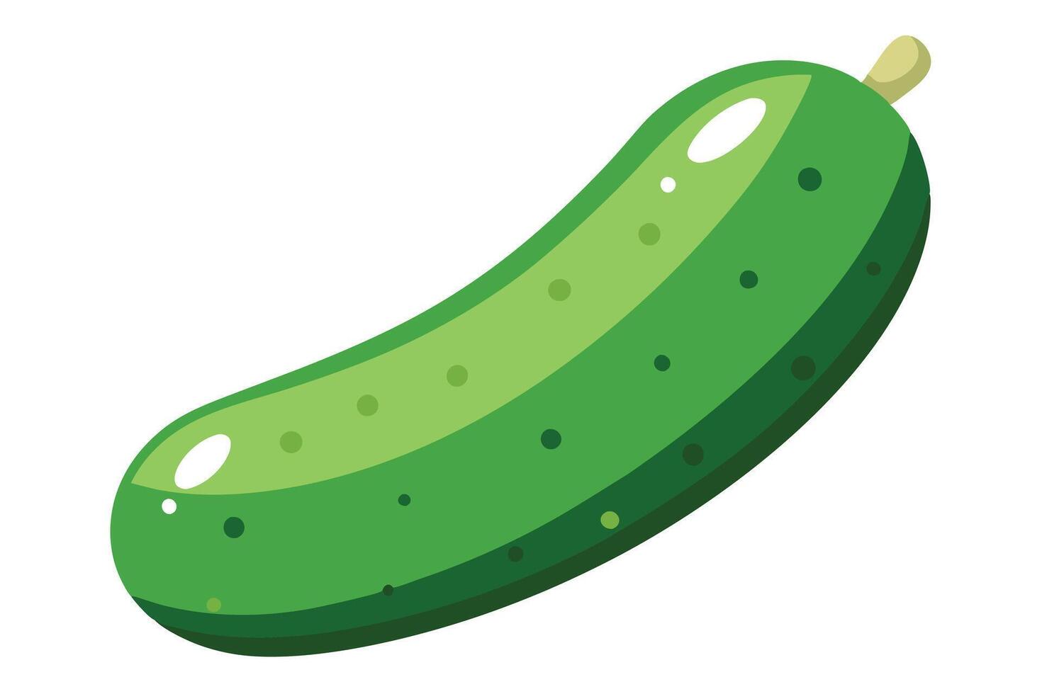 Vibrant illustration of a fresh green pickle vector
