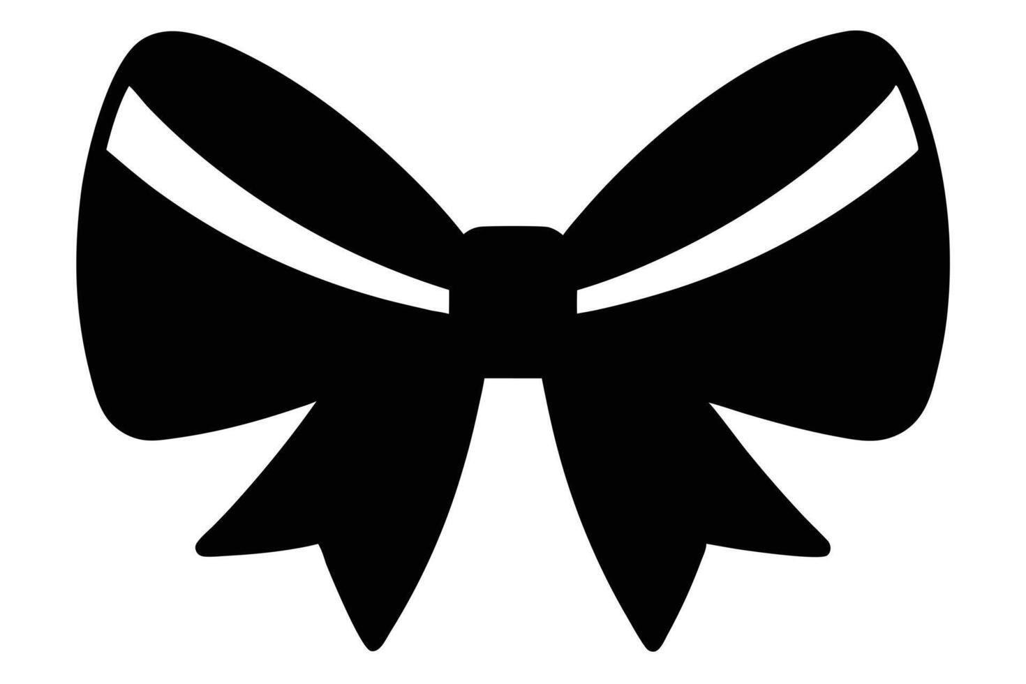 A simple black and white bow icon. vector