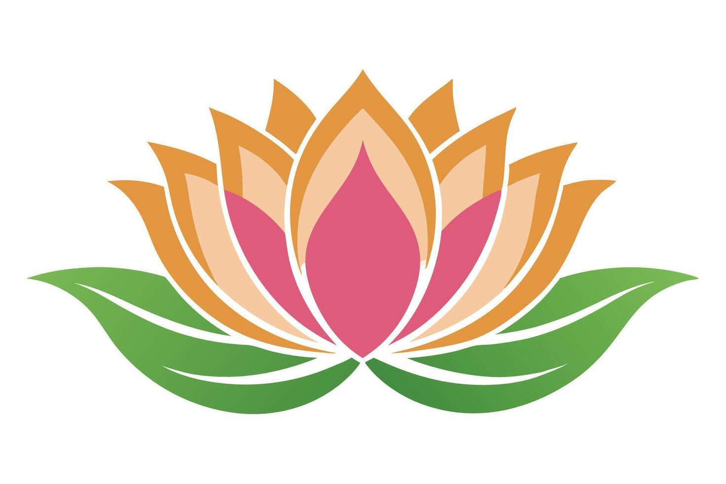 Vibrant Lotus Flower Design for Spiritual or Wellness Imagery vector