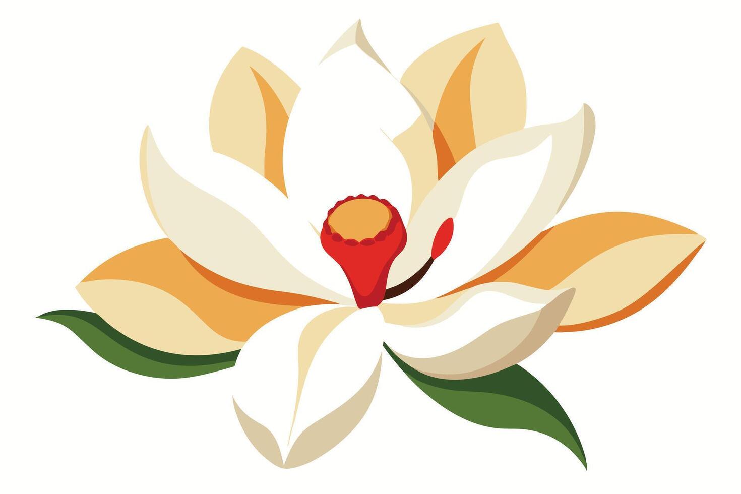 A vibrant illustration of a magnolia flower. vector