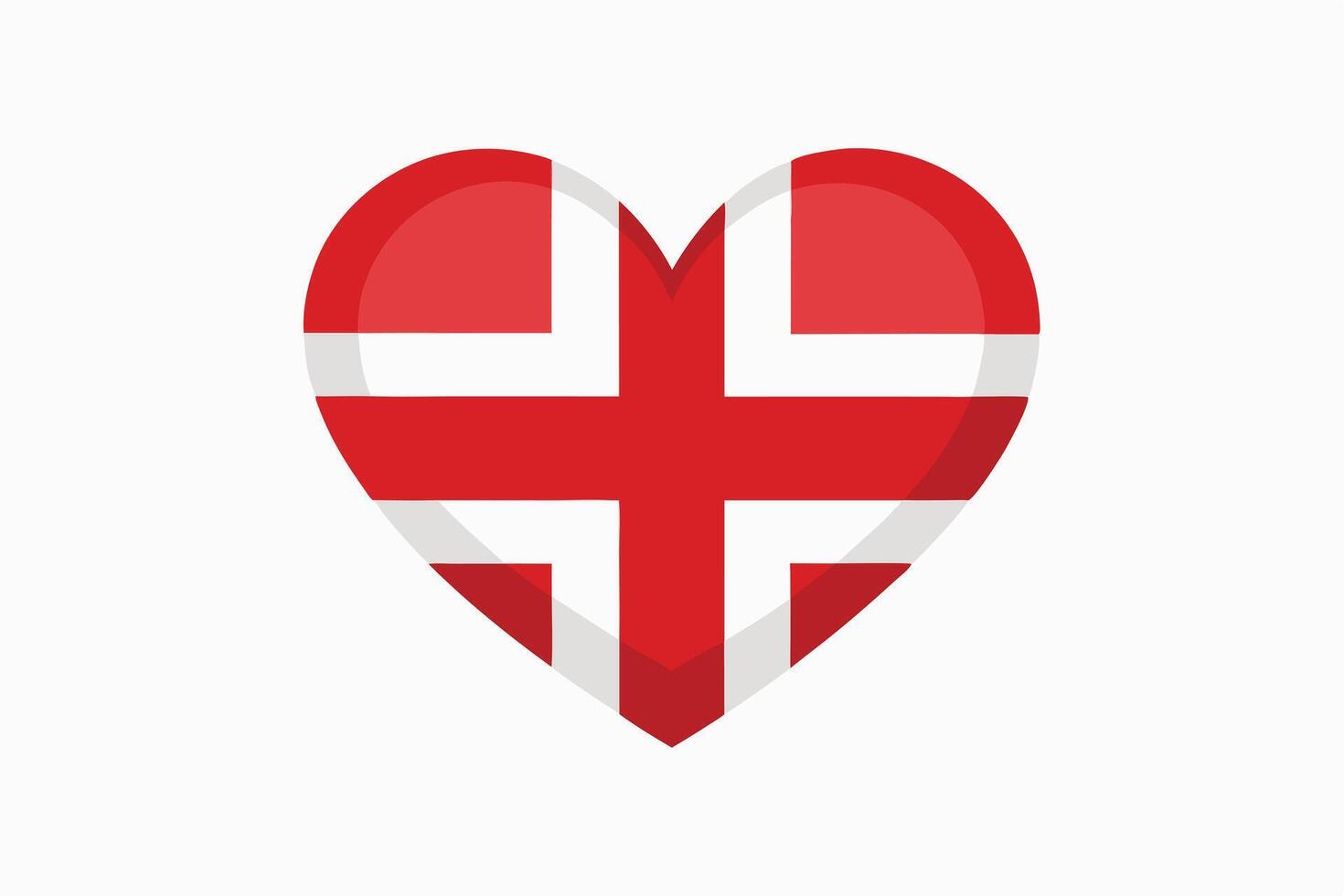 Heart-shaped Union Jack graphic design vector