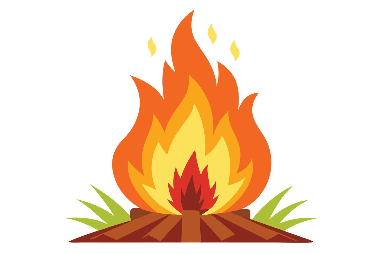 Illustration of a Cozy Campfire vector