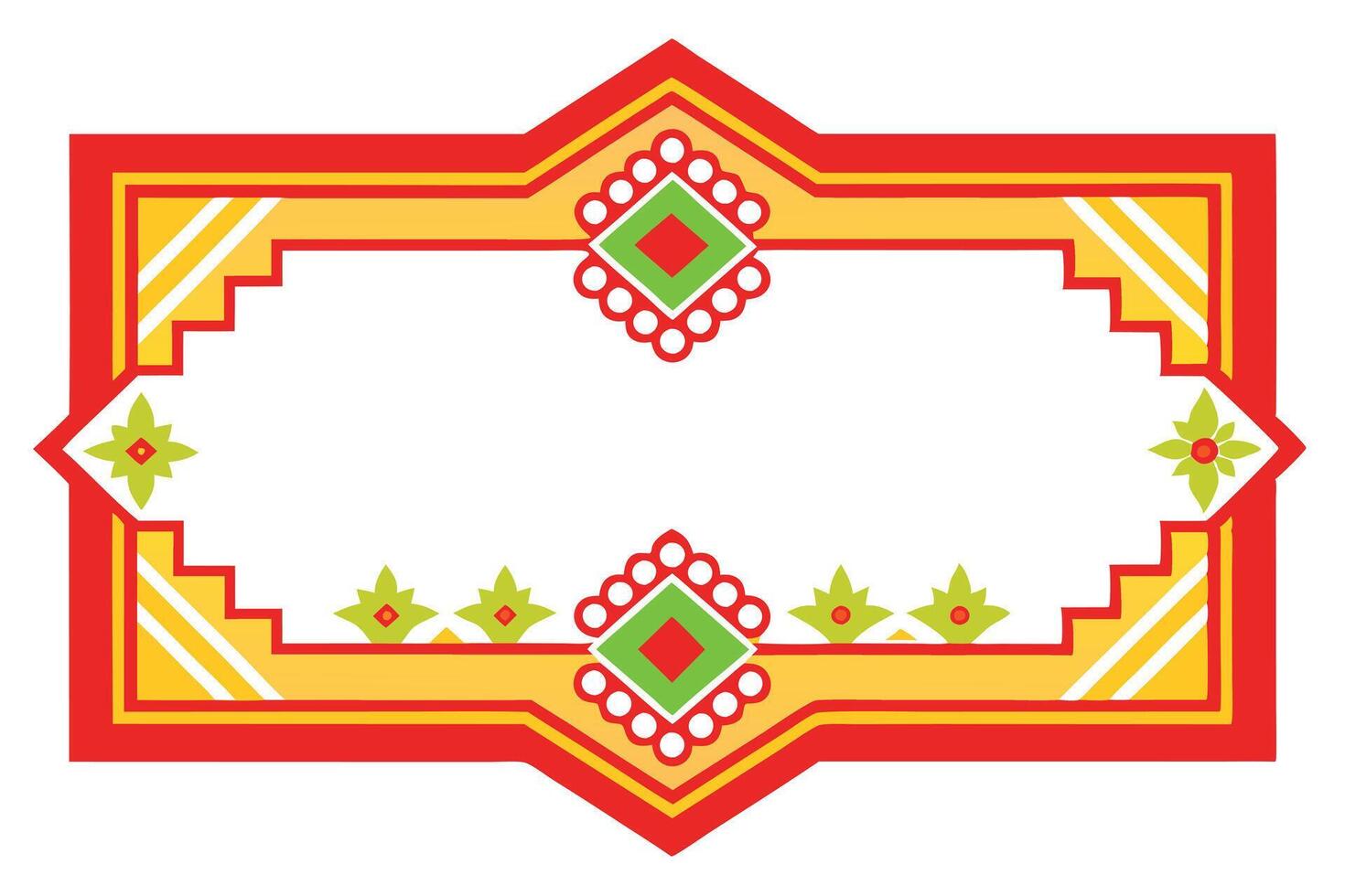 Vibrant Geometric Border Design for Labels or Decor vector