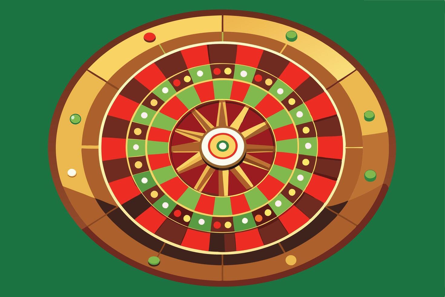 A roulette wheel, ready for a spin. vector