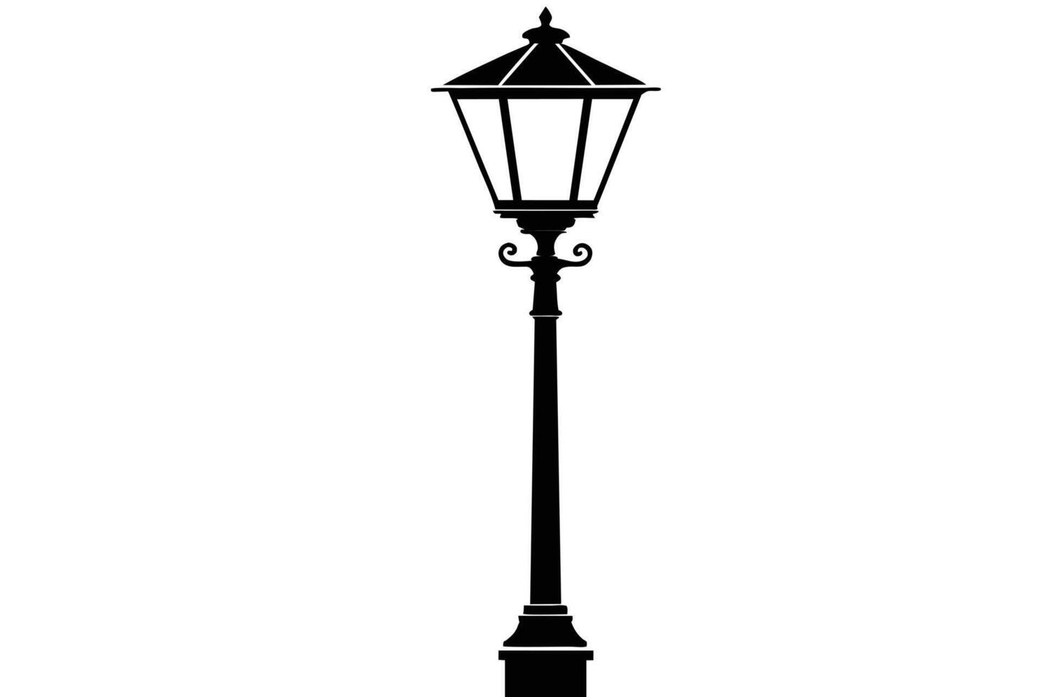 A classic Street Lamp Silhouette for Urban Design vector