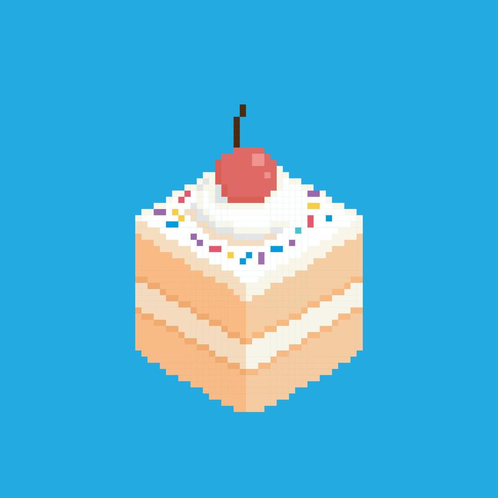 pixel art cake vector