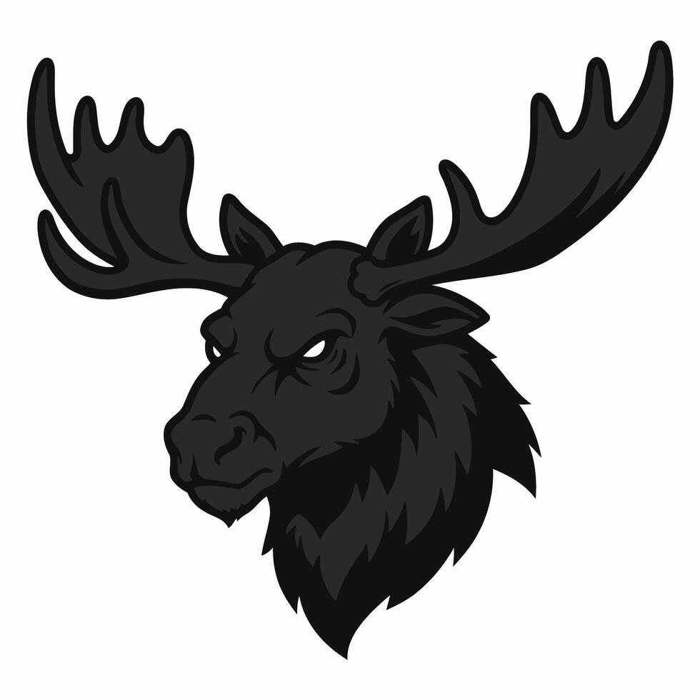 Moose Emblem Ideal for Sports, Logos, and Edgy Branding vector