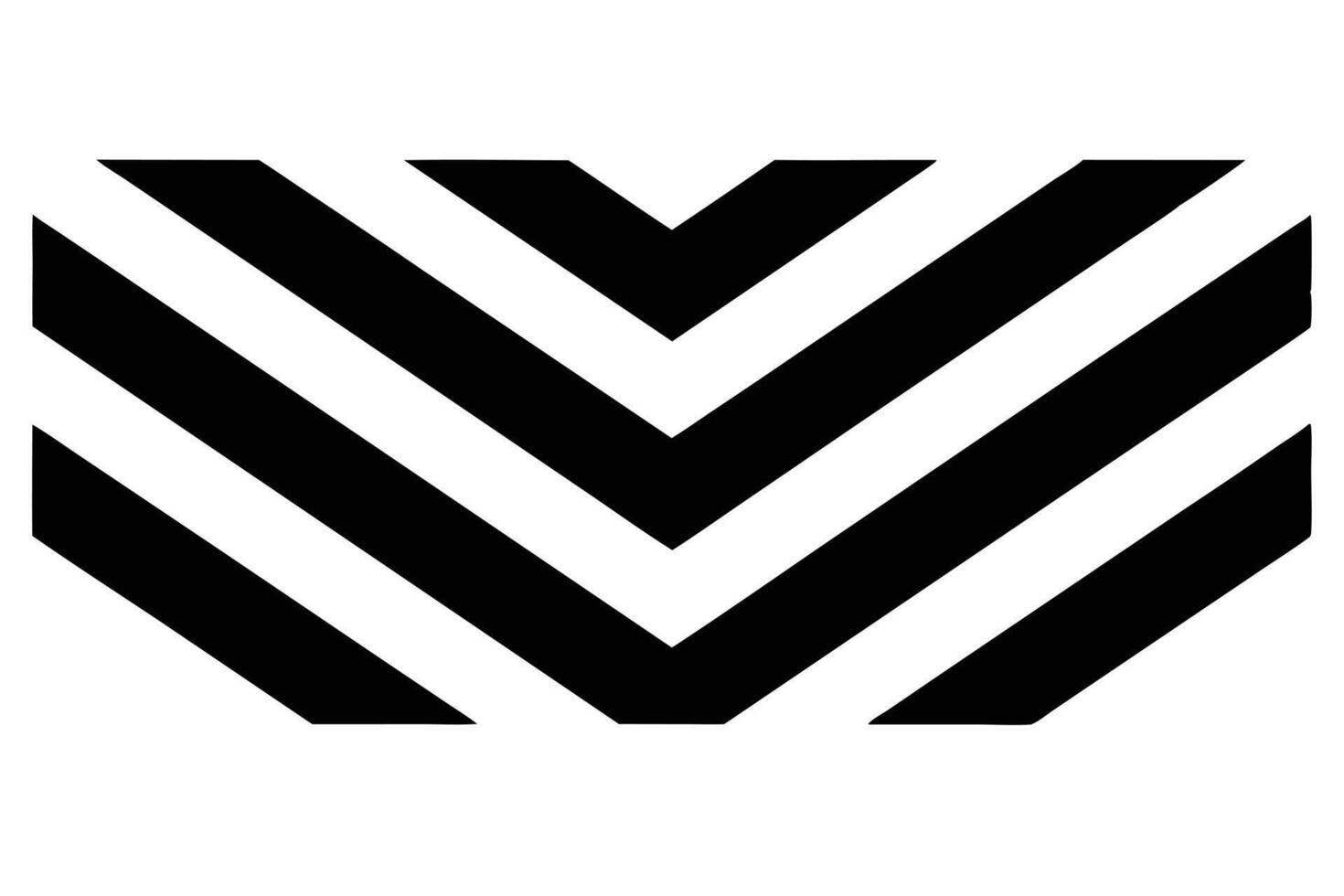 Abstract black and white chevron pattern vector