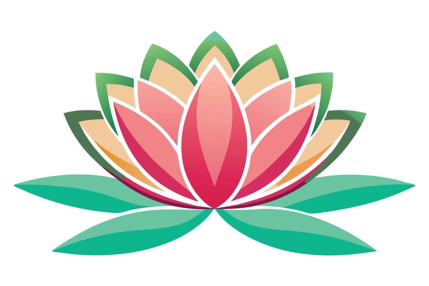 A vibrant Lotus Flower Design for Wellness vector