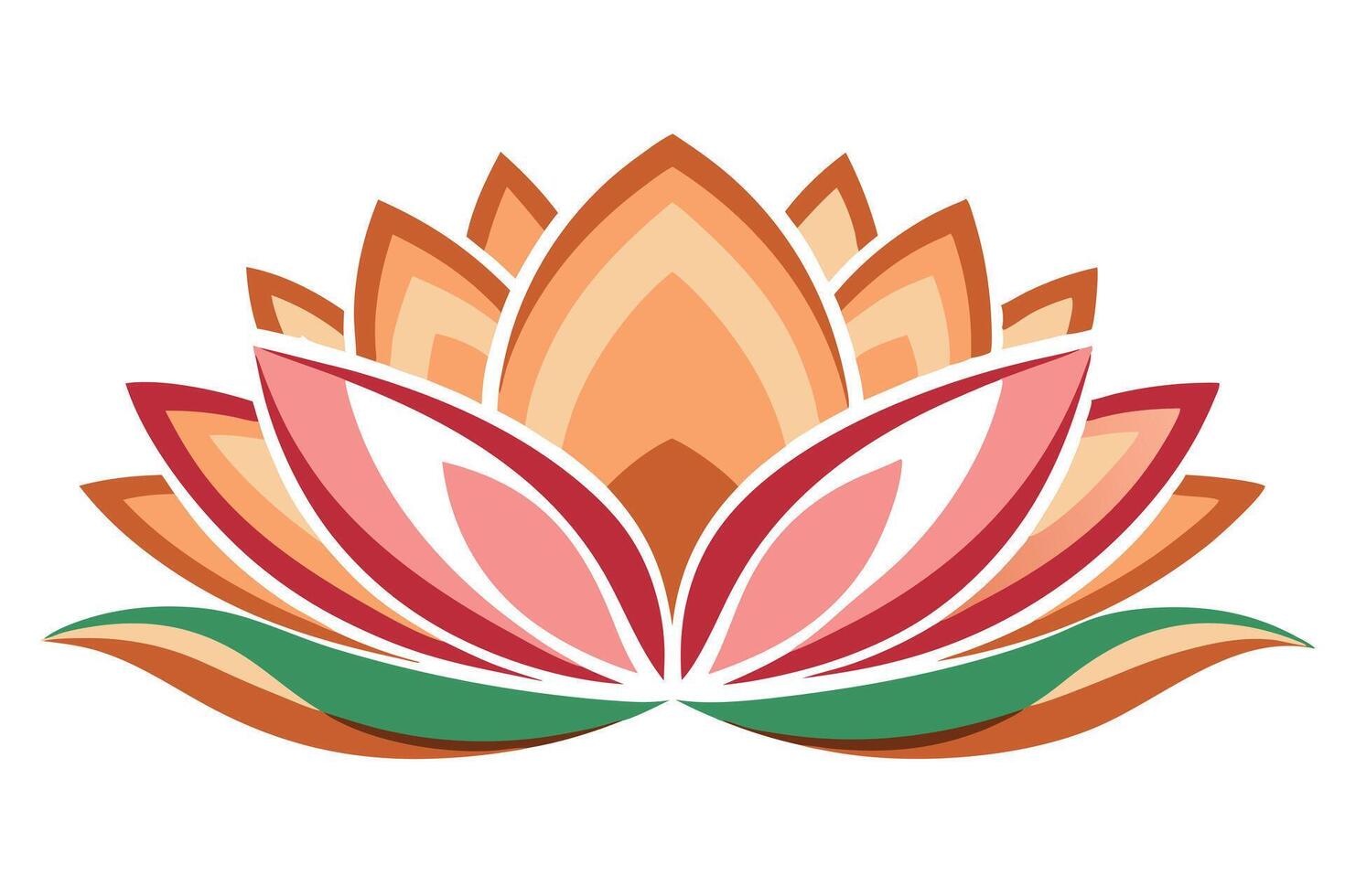 Vibrant Lotus Flower Design for Wellness vector