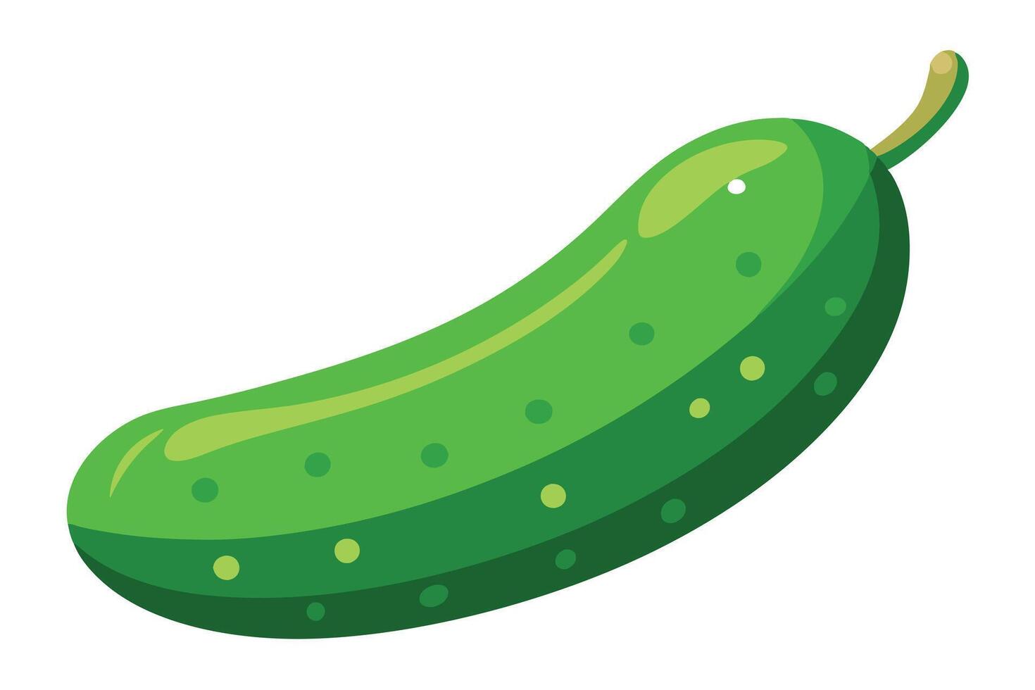 A vibrant illustration of a fresh green pickle vector