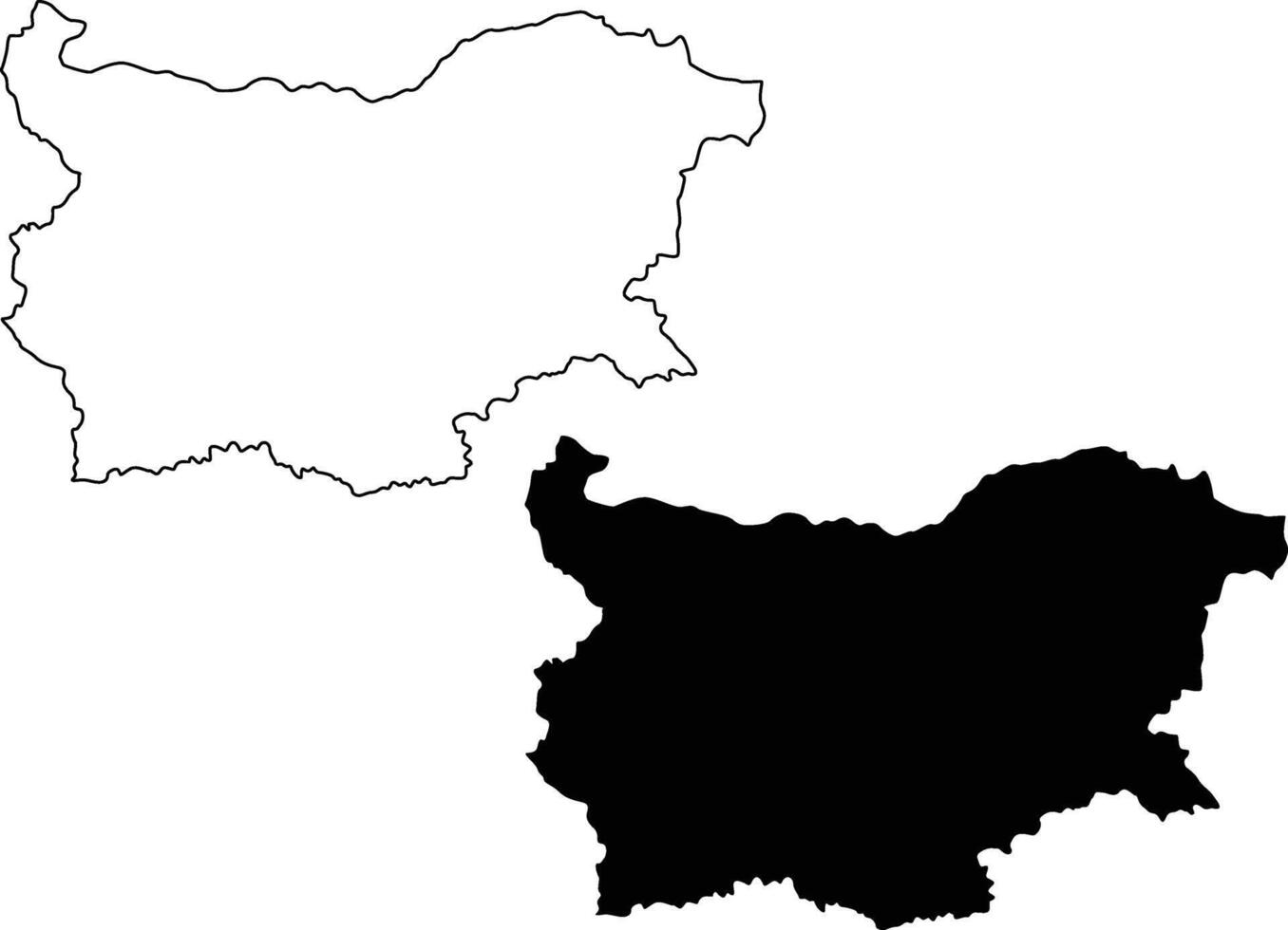 Bulgaria Country Map Silhouette Design vector