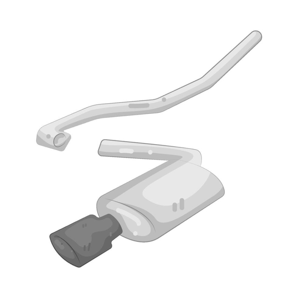 Illustration of Exhaust System vector