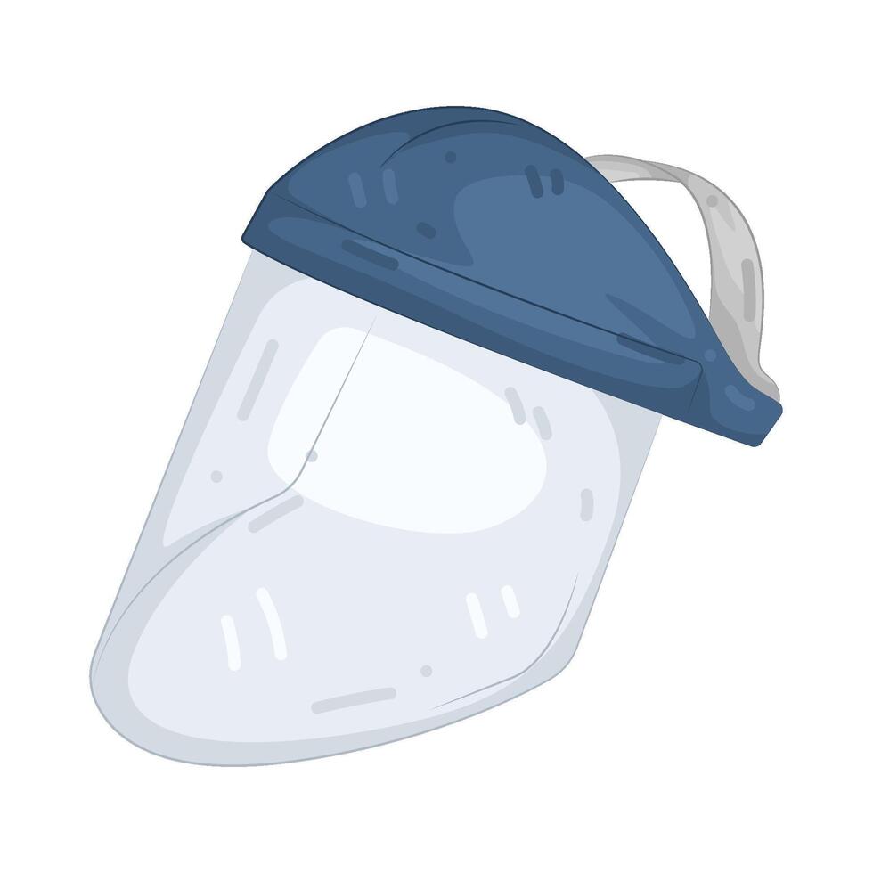 Plastic Face Shield vector