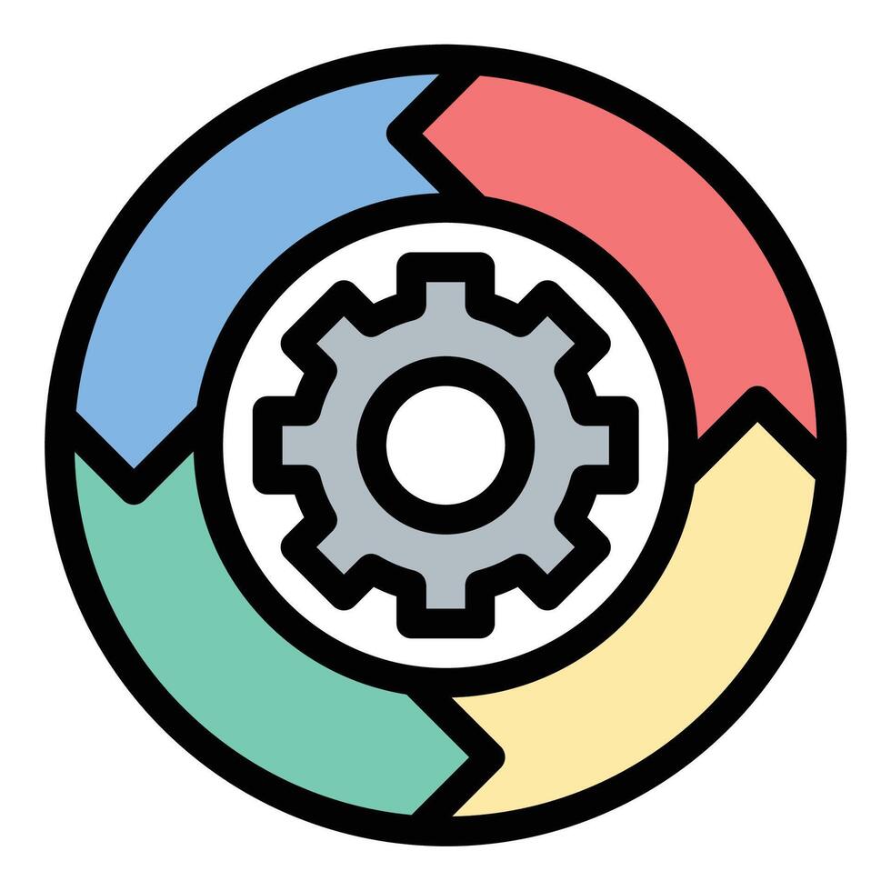 Work in progress management icon flat line style illustration representing ongoing tasks and project tracking, suitable for productivity, business, and workflow-related projects vector