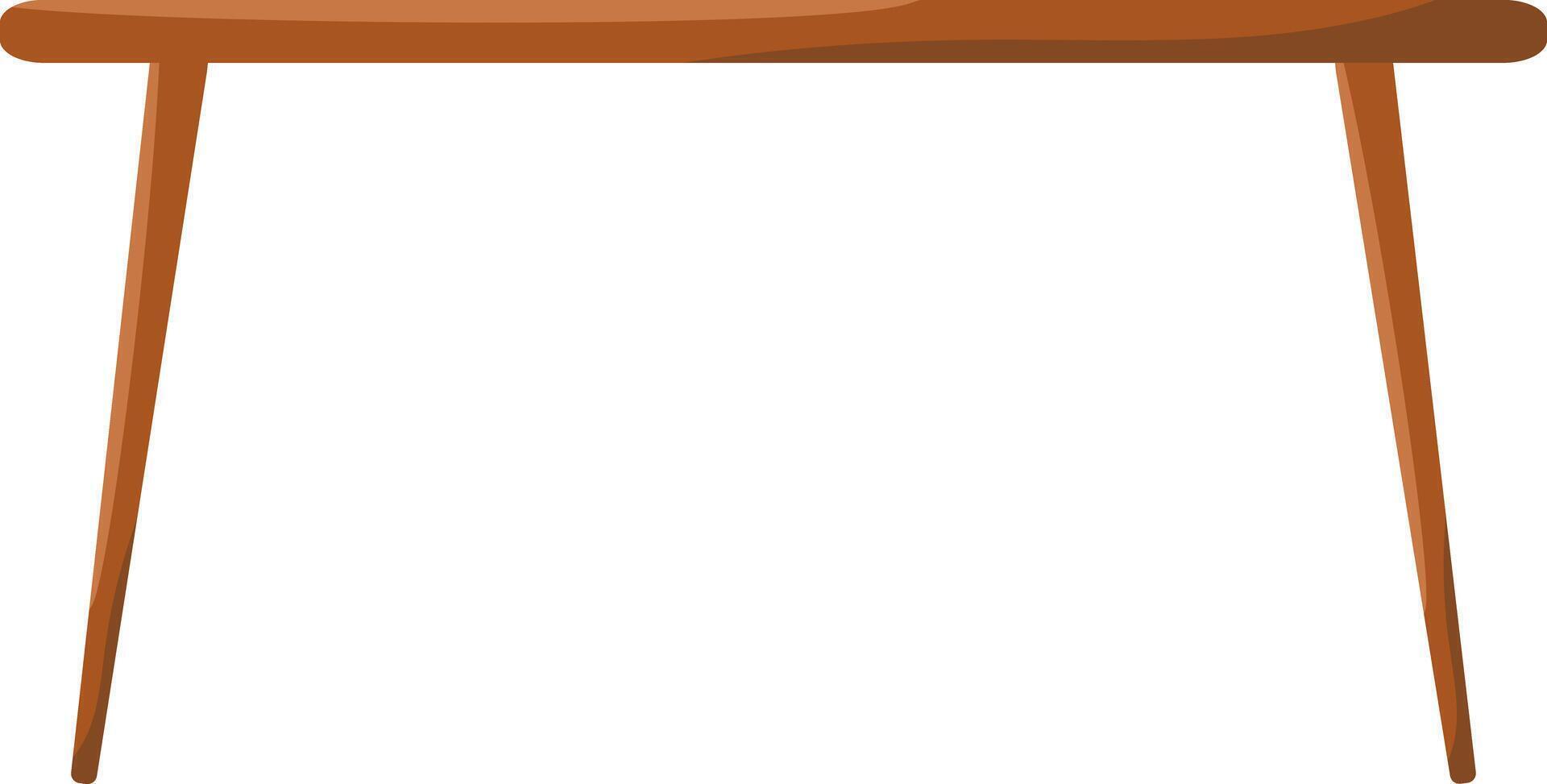 Brown table on isolated background, table illustration vector