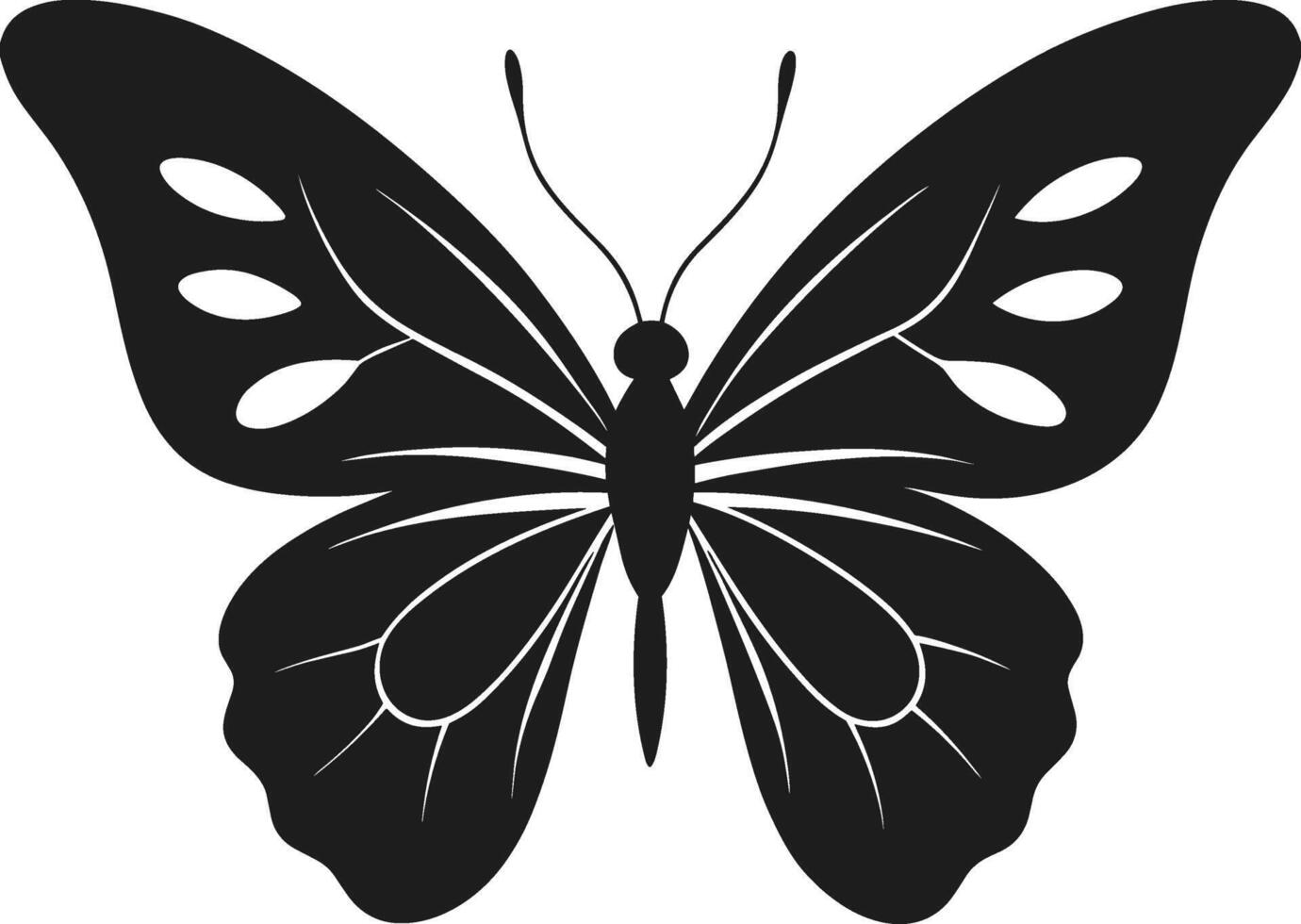 Elegant Butterfly Silhouette - Spring Illustration vector