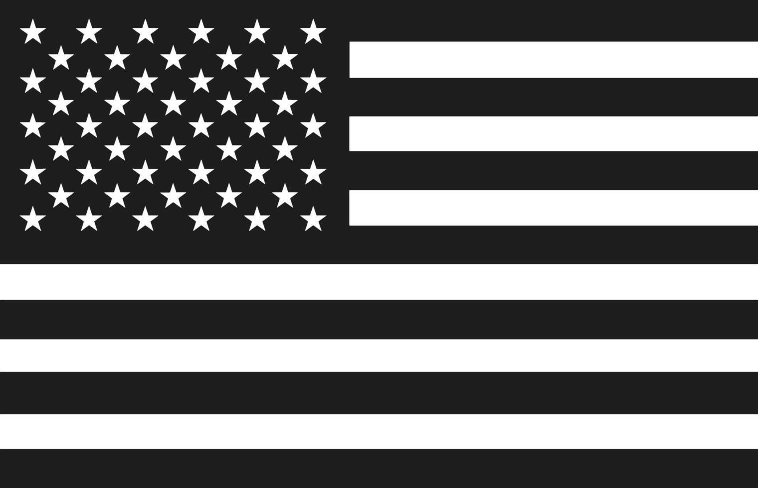 Flat USA Flag Silhouette - Modern Patriotic Icon Design vector