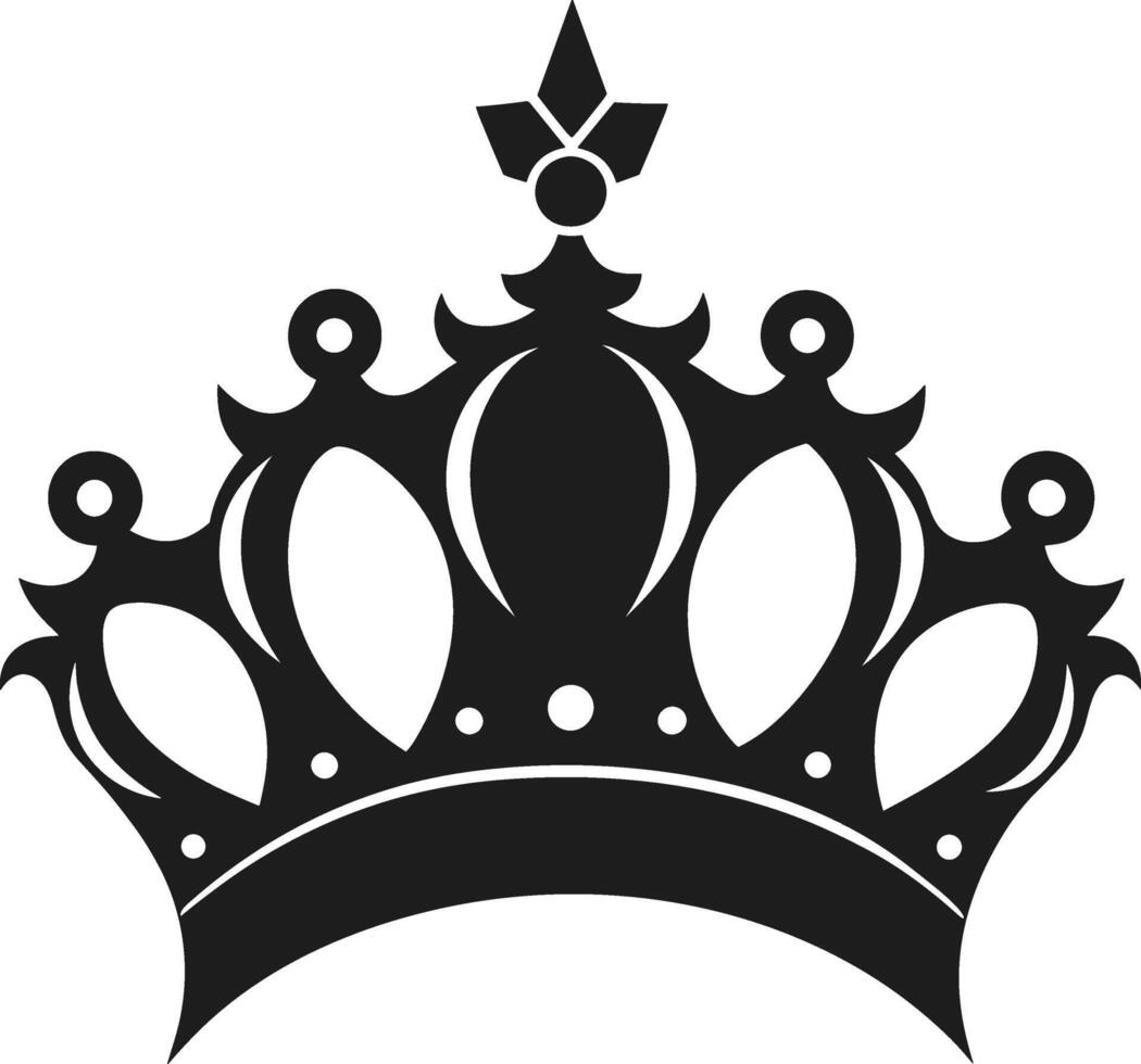 Elegant Queen Crown Silhouette - Royal Illustration vector