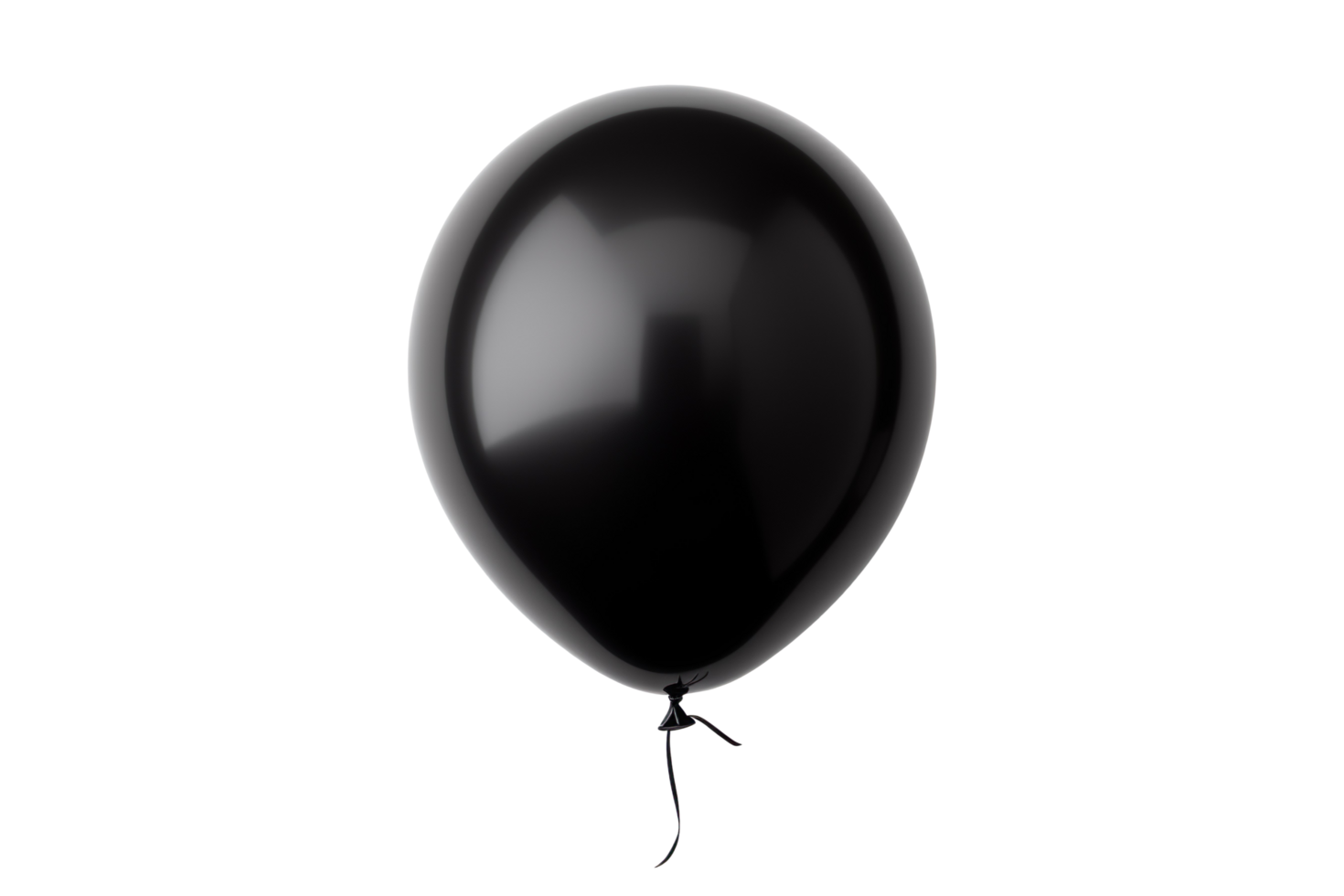 Black balloon up, floating isolated on transparent background png