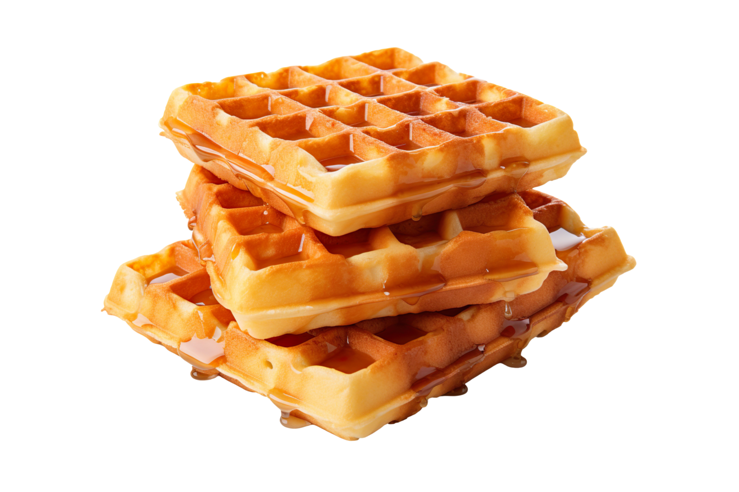 Belgian waffles isolated on transparent background png