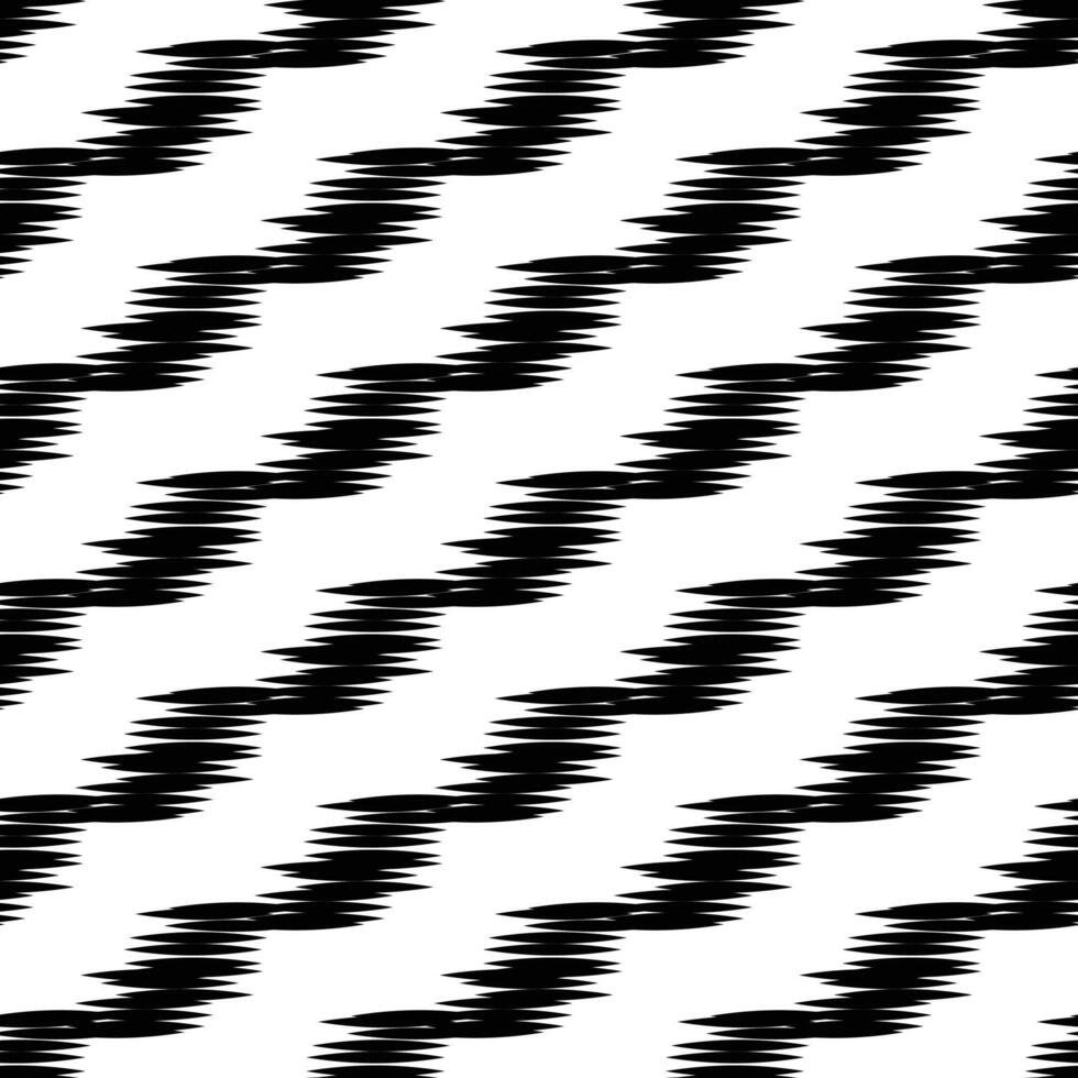Ikat fabric patterns are abstract in black and white. The sporty fabric patterns are sleek and can be used as designs for sportswear. Stripes Patterns for sport fashion. ikat beautiful. vector