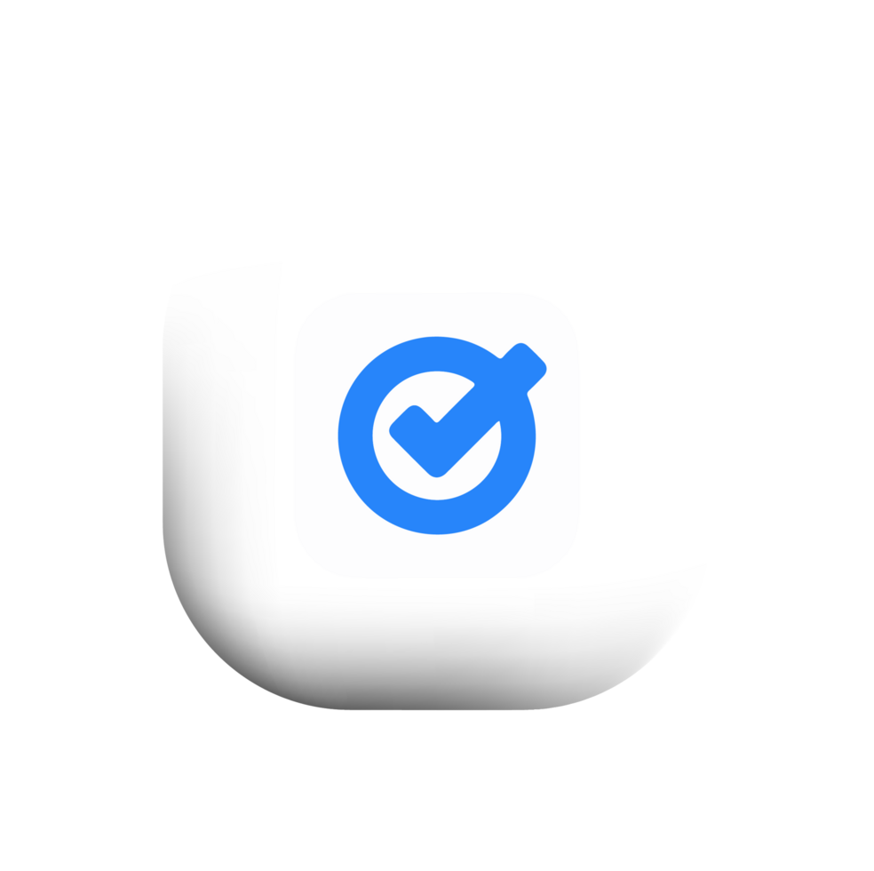 Check mark icon on a white square png