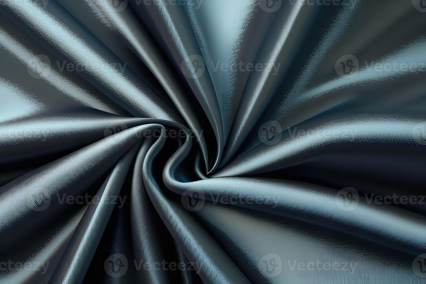 Abstract Swirling Grey Silk Fabric Texture Luxurious Smooth Drape, Elegant Softness, Grayish Blue Tones, Close-up Detail photo