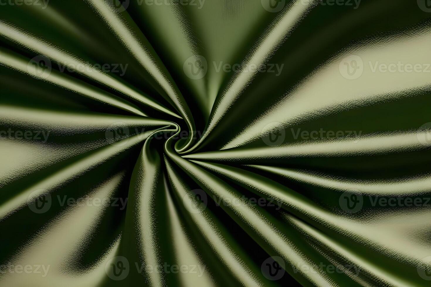 Dark Olive Green Satin Fabric Swirls Texture photo