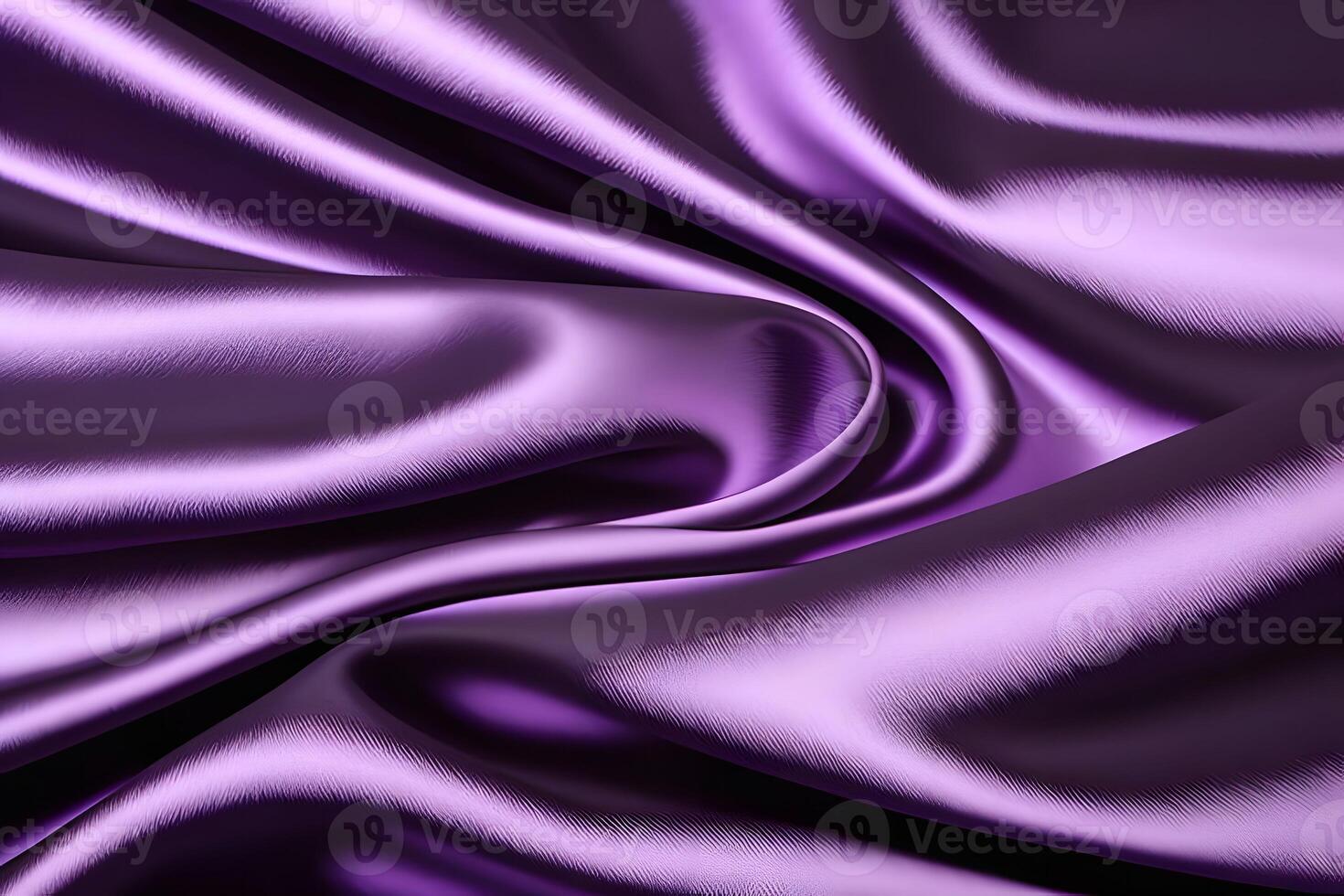 Luxury Purple Silk Fabric Drape Elegant Texture and Smooth Surface photo