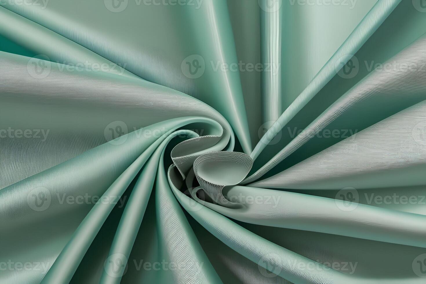 Abstract Teal Silk Fabric Swirls A Textured Study in Soft, Elegant Drape and Flow photo