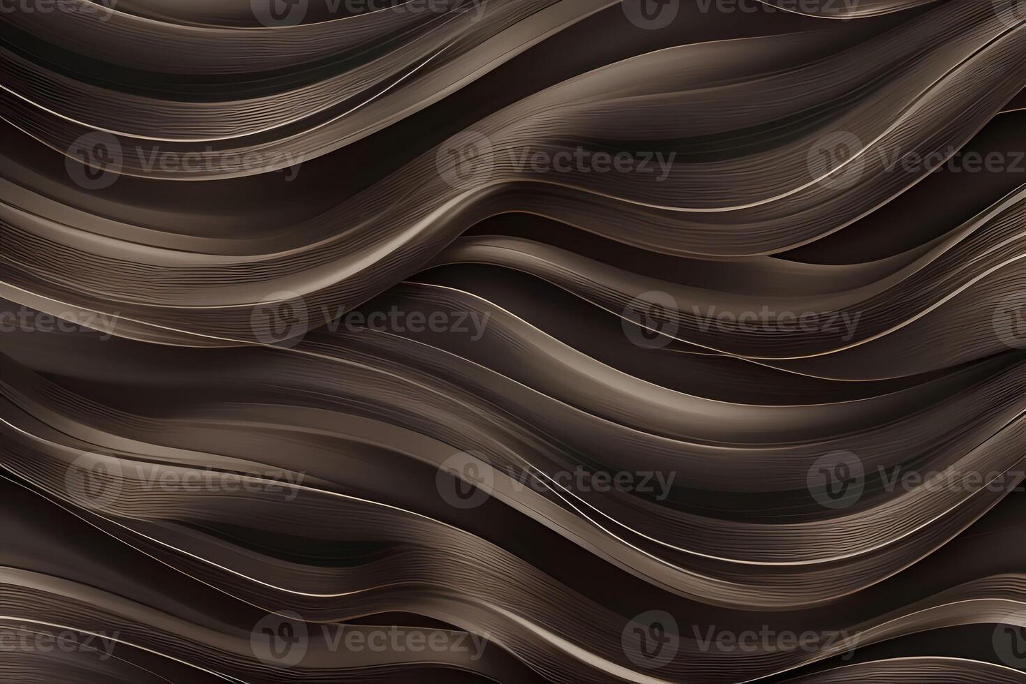 Abstract Brown Wave Pattern Elegant Swirls and Curves photo