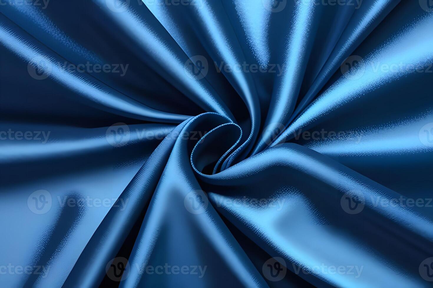 Elegant Blue Satin Drape Luxurious Texture and Smooth Flowing Fabric photo