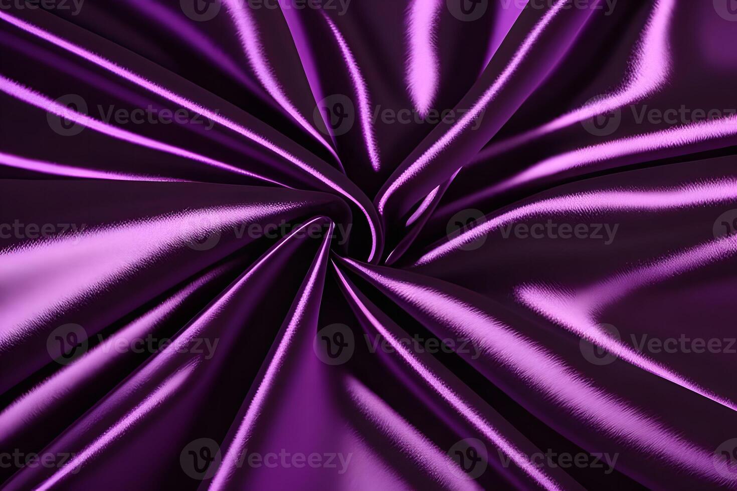 Luxurious Purple Satin Fabric Drape A Close-Up View of Rich Texture and Deep Color photo