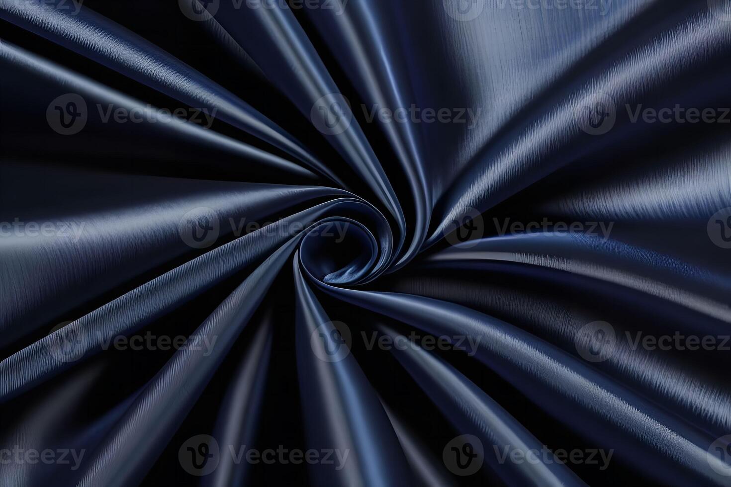Midnight Blue Swirl Abstract Texture of Luxurious Silk Fabric photo