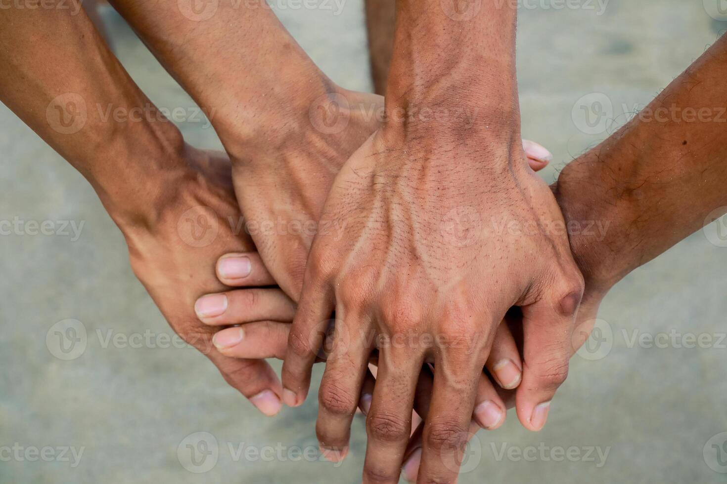 Interlocking Hands Symbolizing Unity and Collaborative Partnership photo