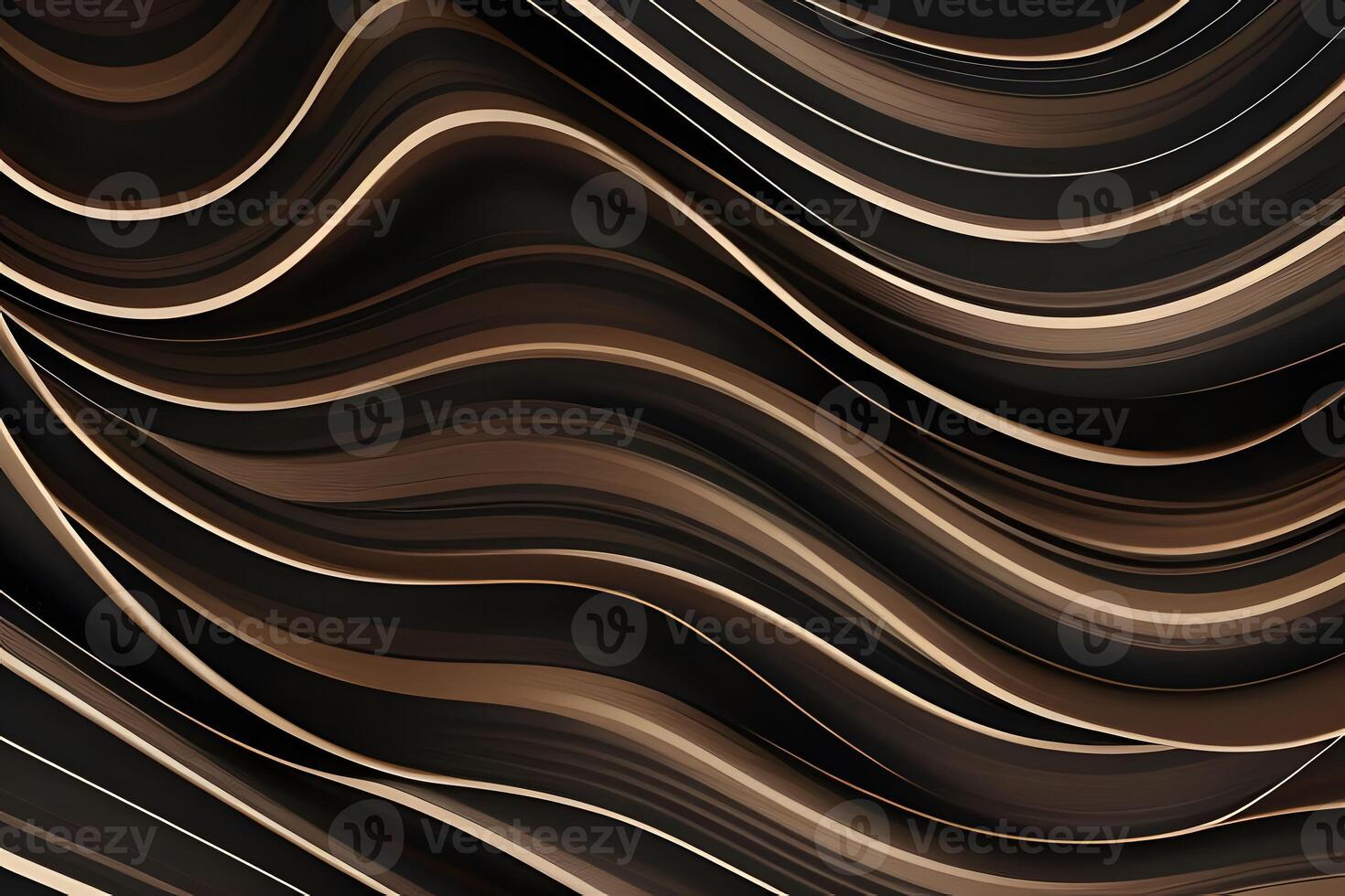 Abstract Brown and Beige Waves A Luxurious Digital Art photo