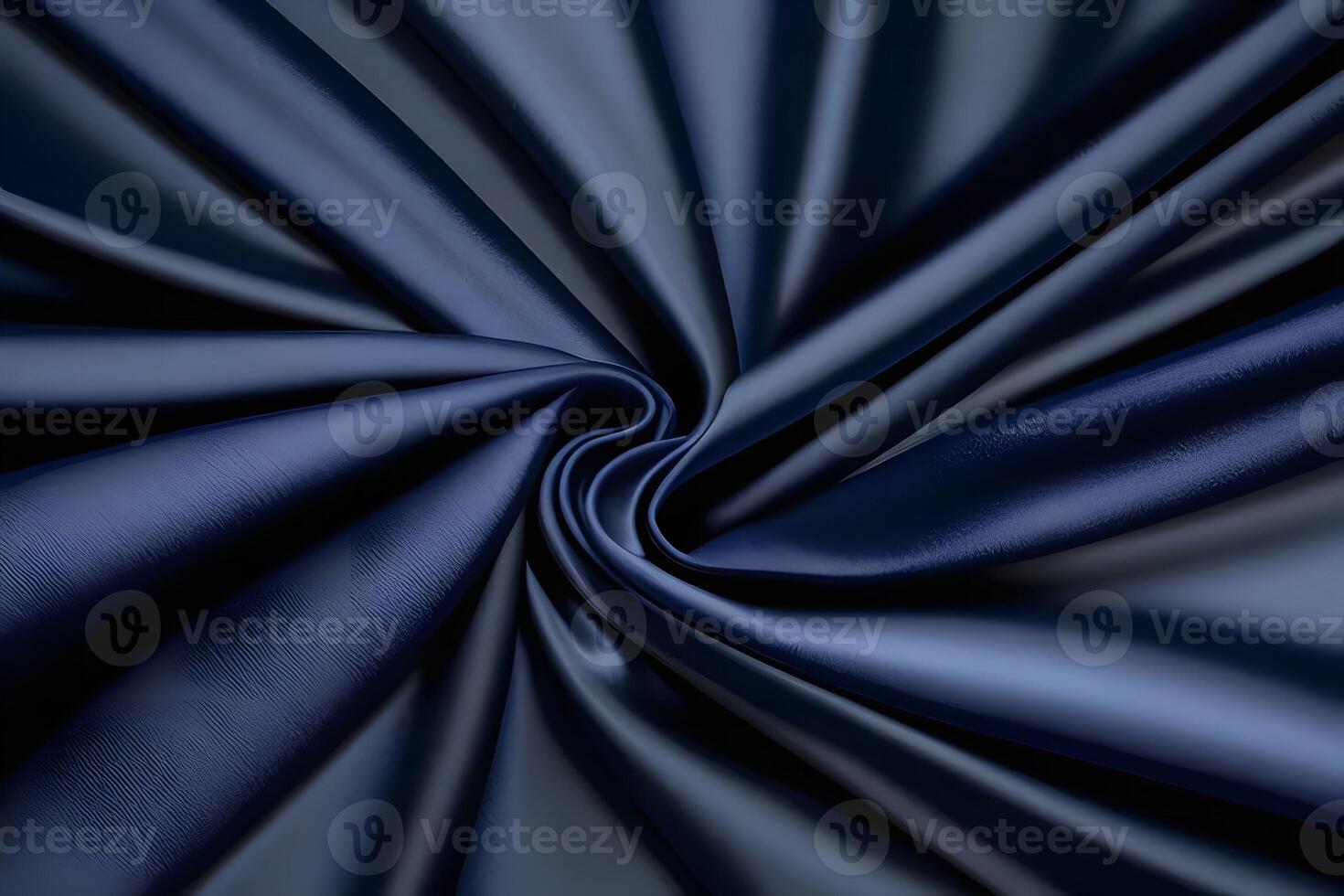 Abstract Swirling Midnight Blue Satin Fabric Texture photo