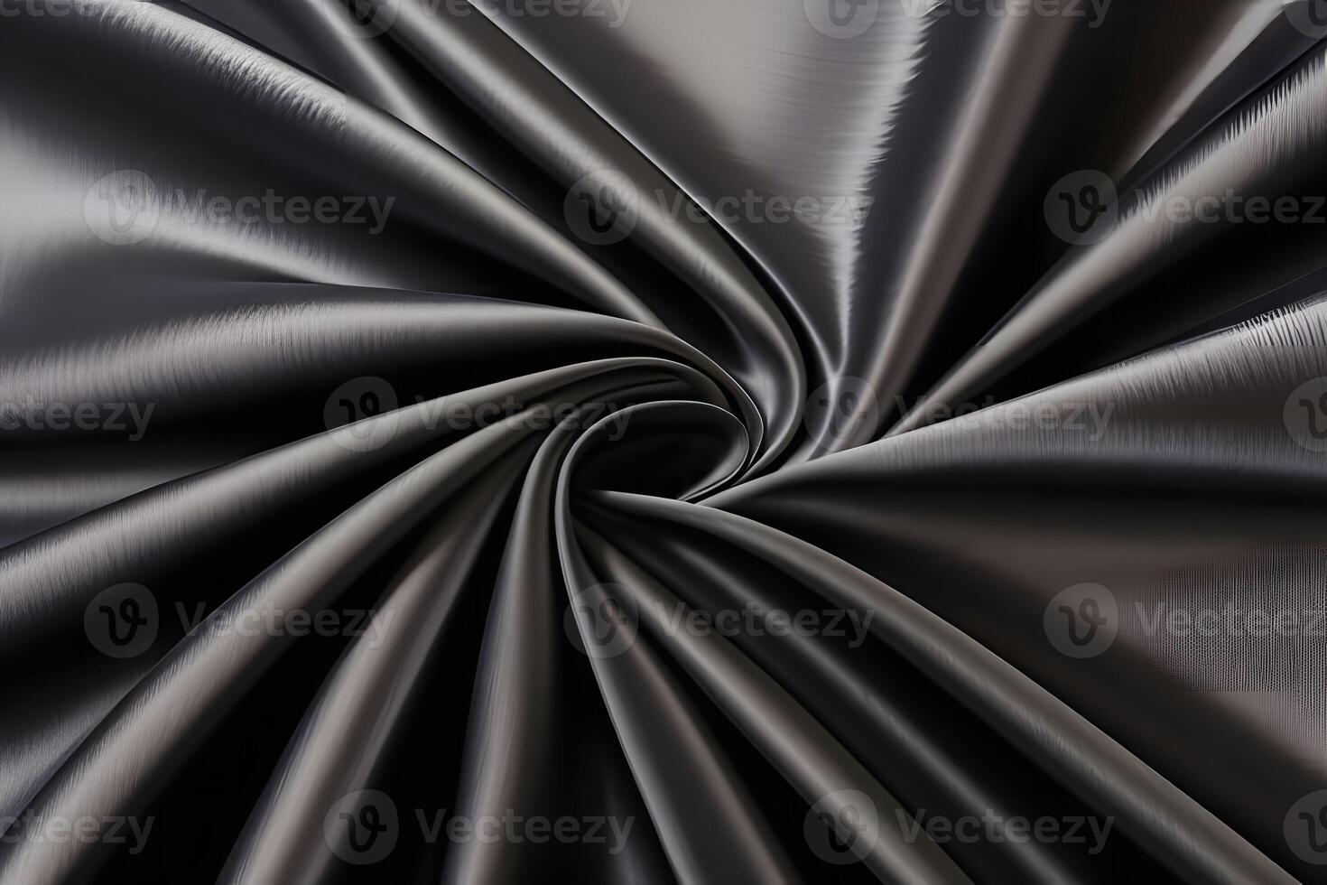 Dark Elegance A Swirl of Smooth, Luxurious Black Satin Fabric photo