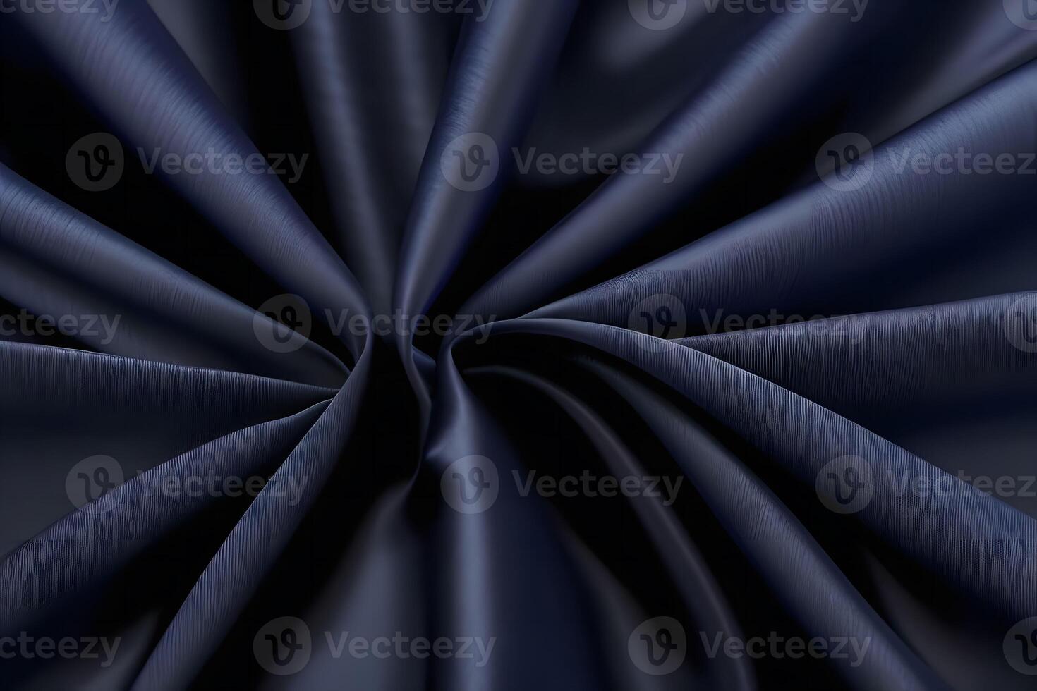 Navy Blue Satin Fabric Drape Luxurious Texture and Smooth Surface photo
