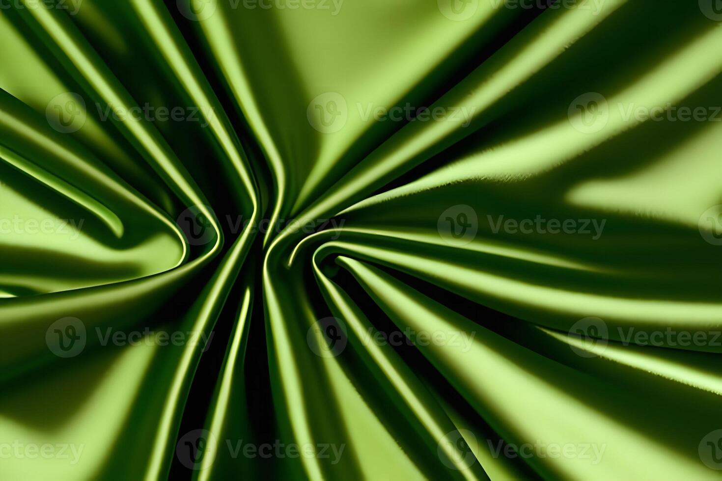 Abstract Green Satin Drape Luxurious Texture and Flowing Fabric photo
