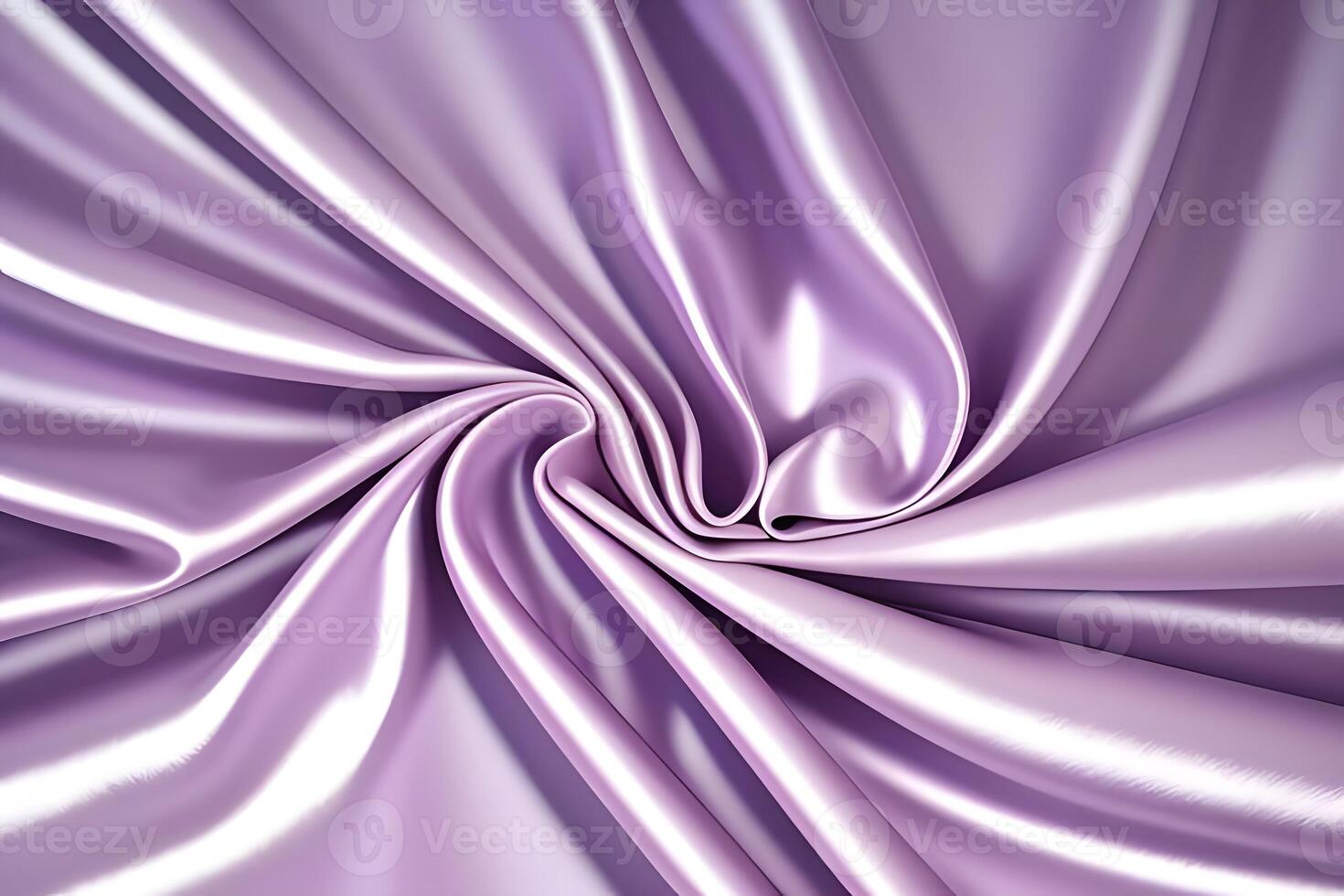 Lavender Satin Fabric Drape, Luxurious Texture, Soft, Elegant, Swirling Design, Smooth, Shiny, Purple, Close-up, Abstract Background photo