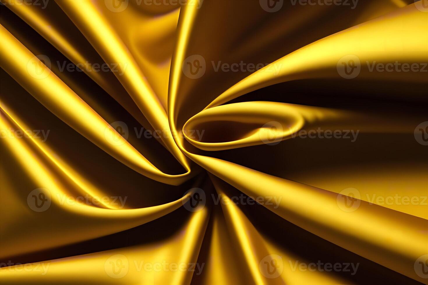 Golden Fabric Drapery Luxurious Texture and Shimmering Gold photo