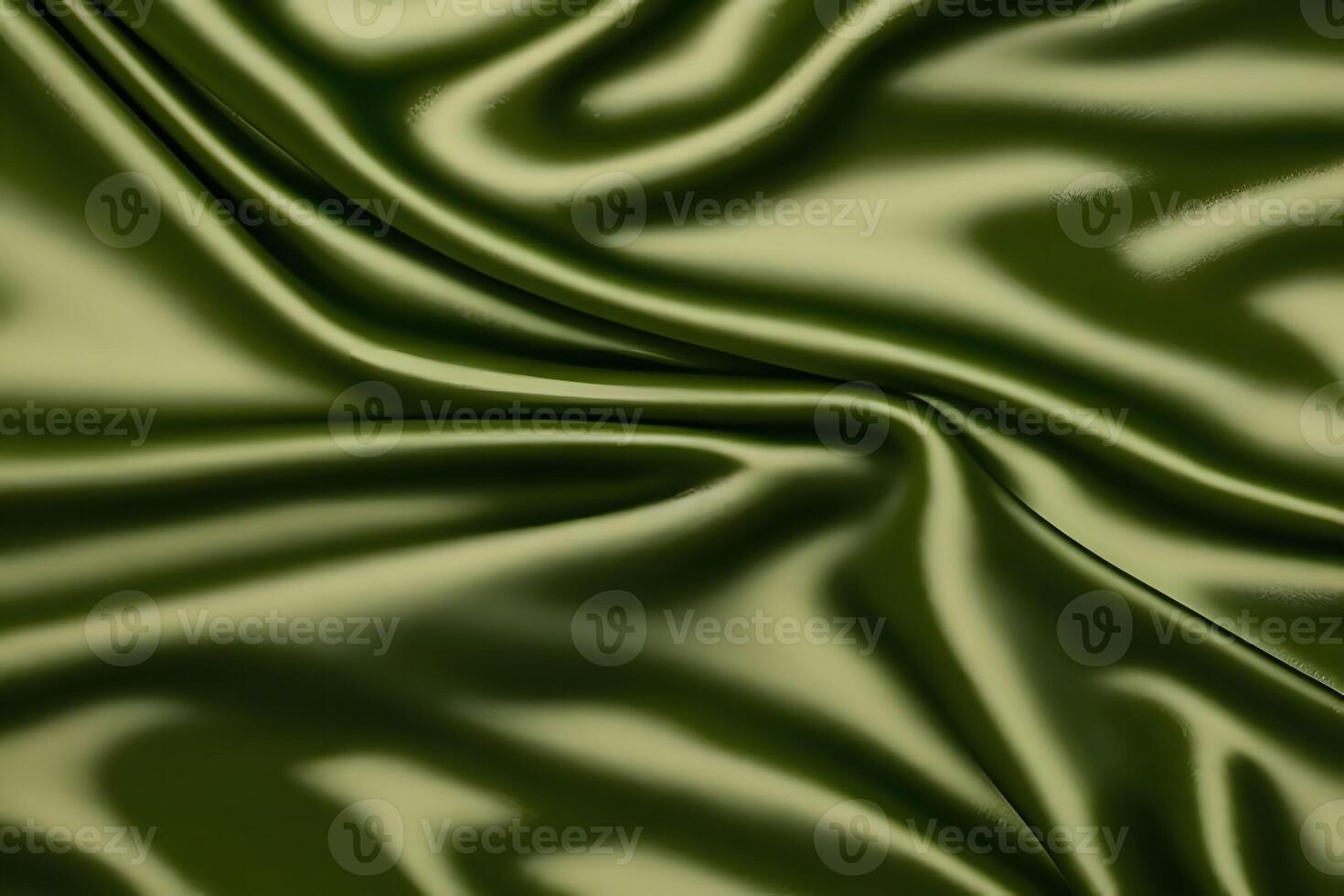 Elegant Olive Green Silk Drape Luxurious Texture and Smooth Flowing Fabric photo