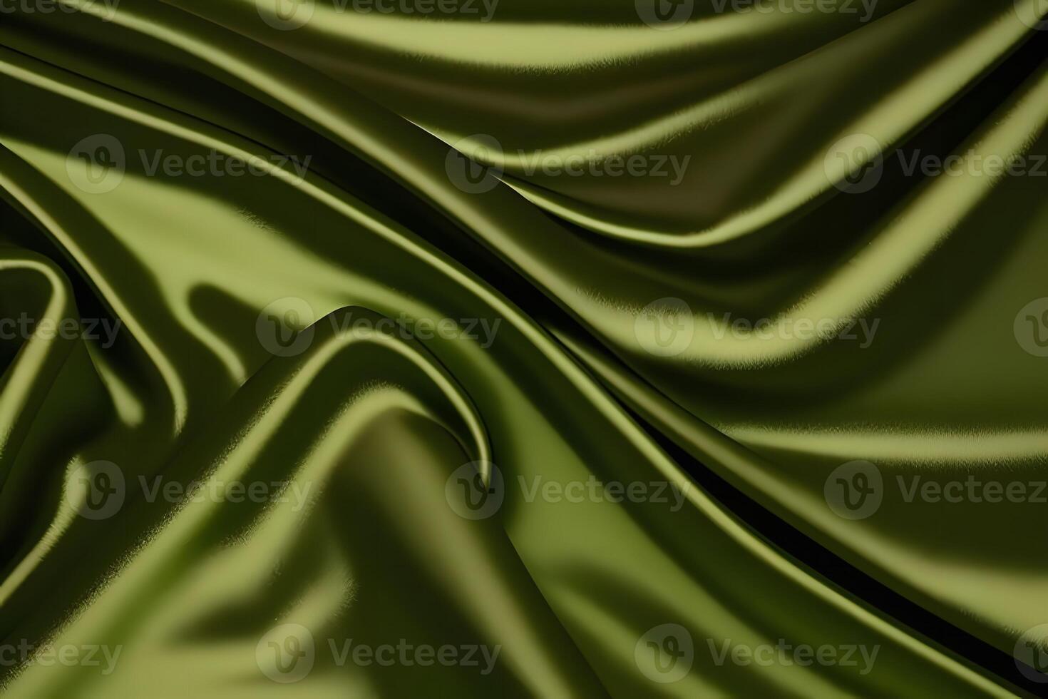 Luxurious Olive Green Silk Drape Abstract Texture Background photo