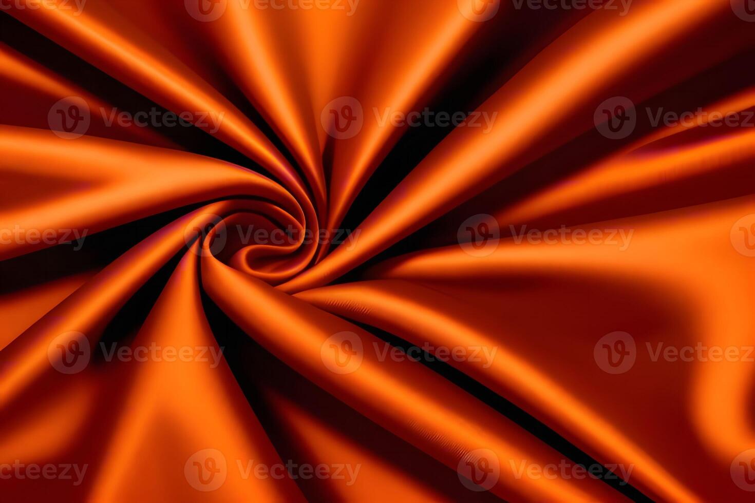 Swirling Orange Satin Fabric Texture Luxurious, Smooth, and Elegant photo